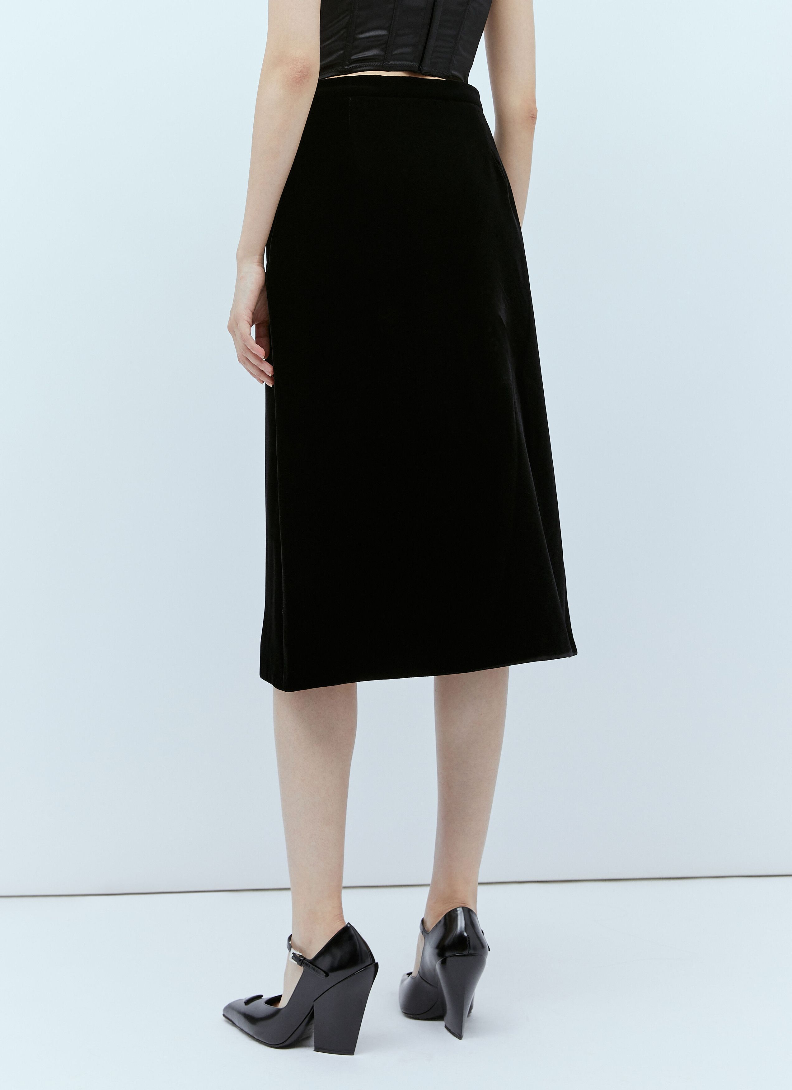 Gucci Velvet A-Line Skirt Size 26" / US 2 / IT 38 - 6 Thumbnail