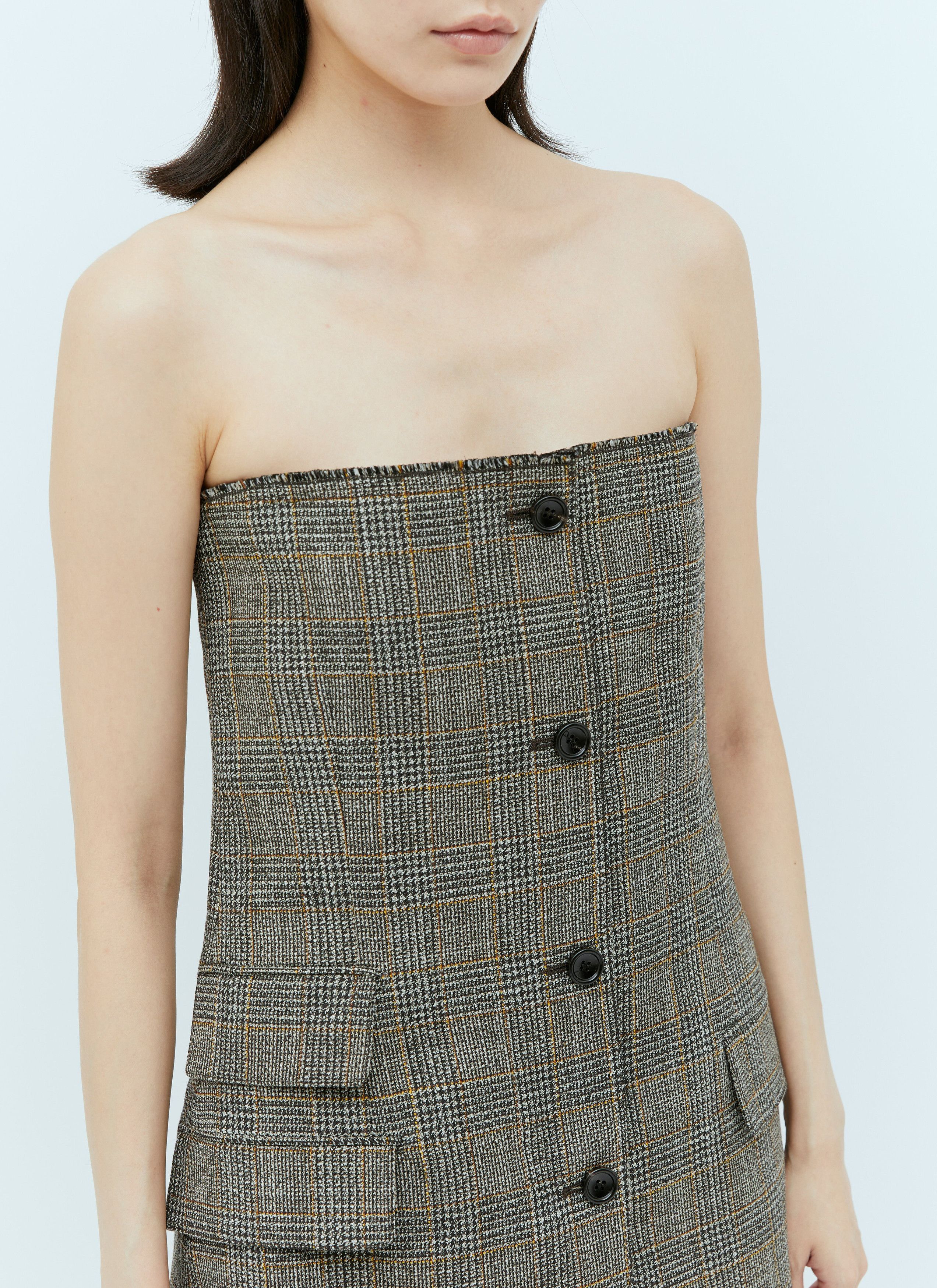 Gucci Prince Of Wales Wool Mini Dress Size XS / US 0-2 / IT 36-38 - 4 Thumbnail