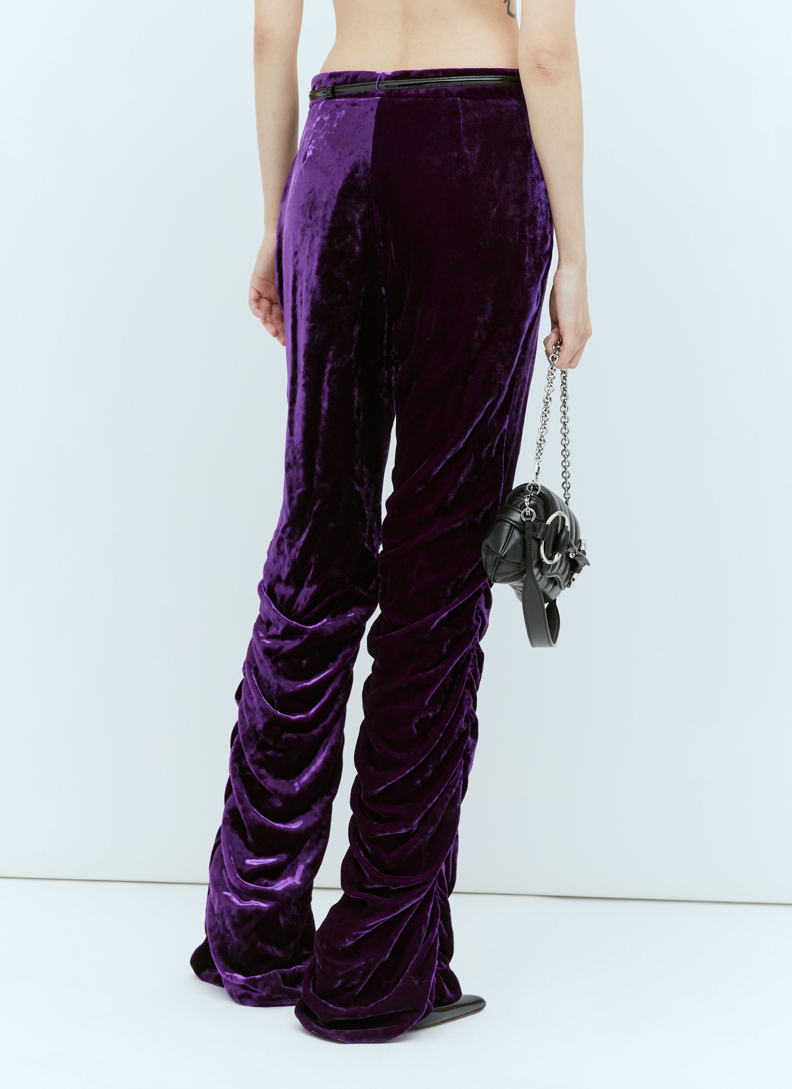Gucci Horsebit Belt Velvet Pants Size 26" / US 2 / IT 38 - 6 Thumbnail