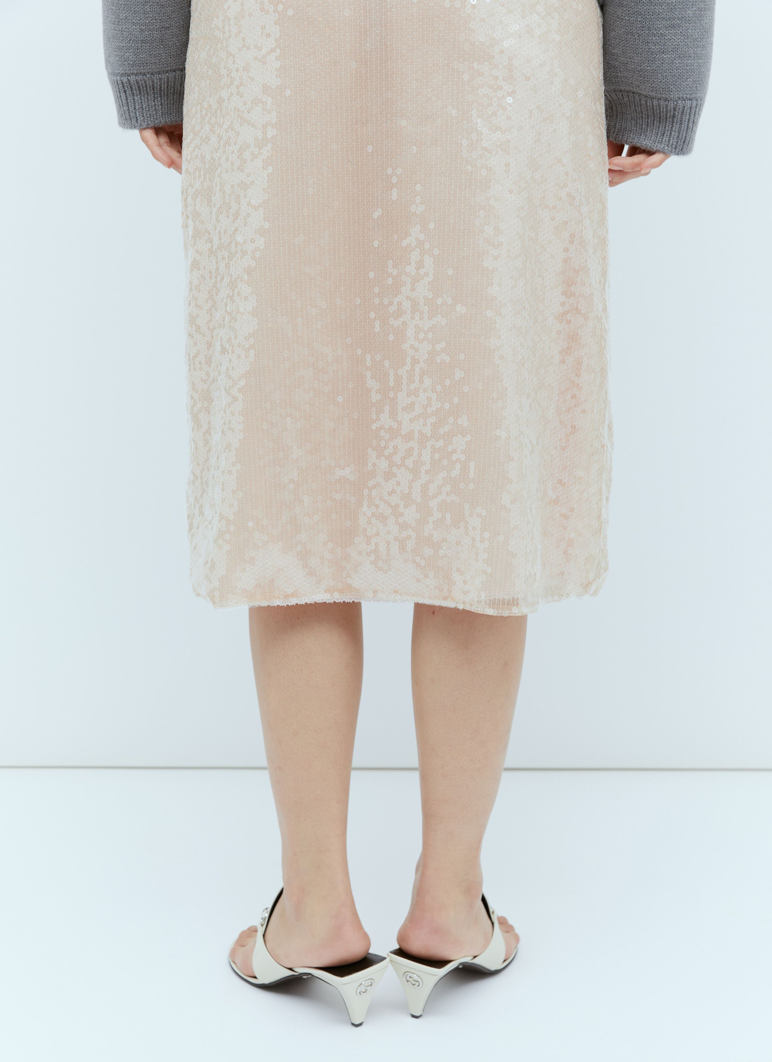 Gucci Sequin-Embroidered Tulle Skirt Size 27" / US 4 / IT 40 - 3 Thumbnail