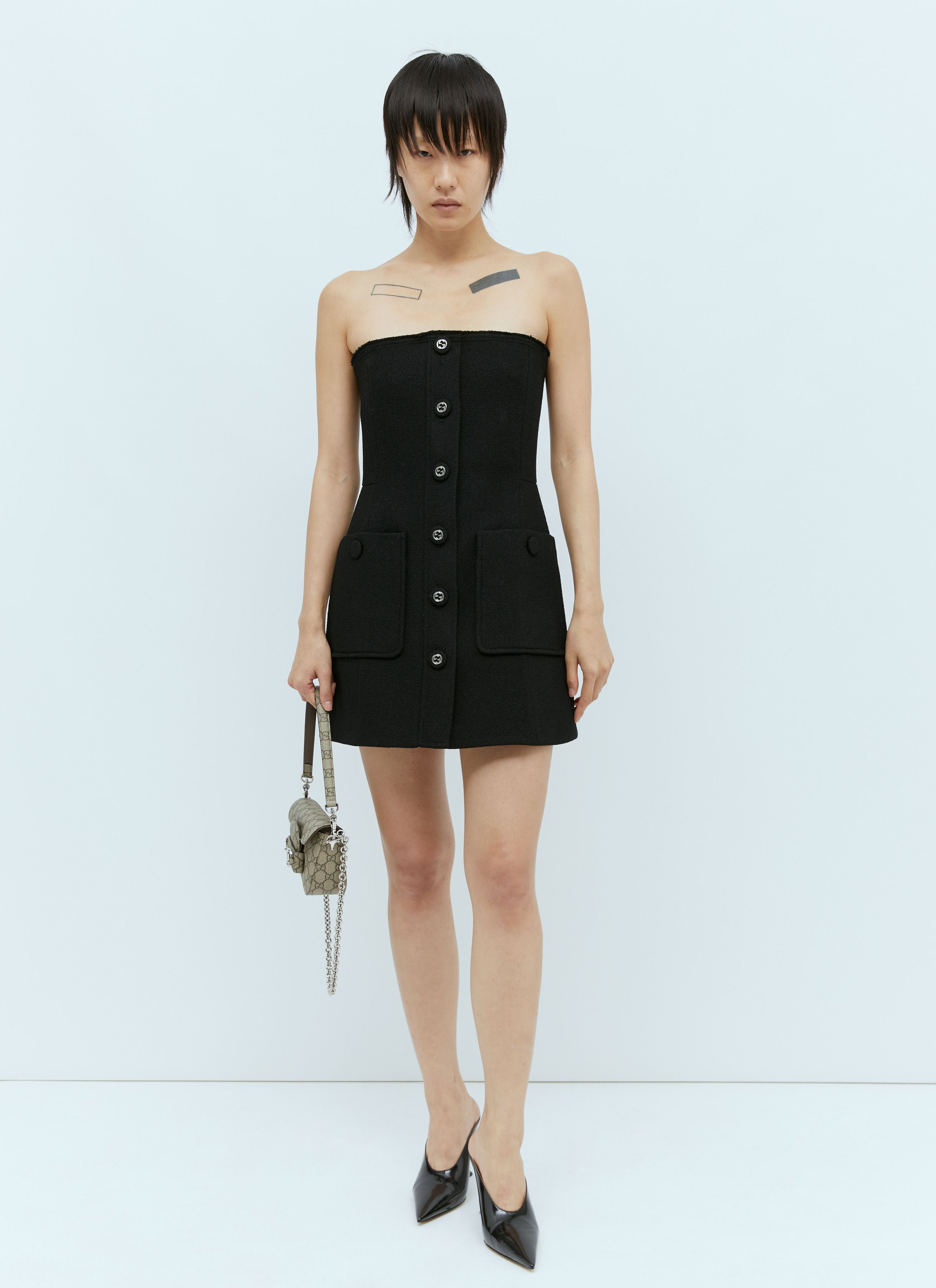 Gucci Tweed Mini Dress Size S / US 4 / IT 40 - 2 Thumbnail