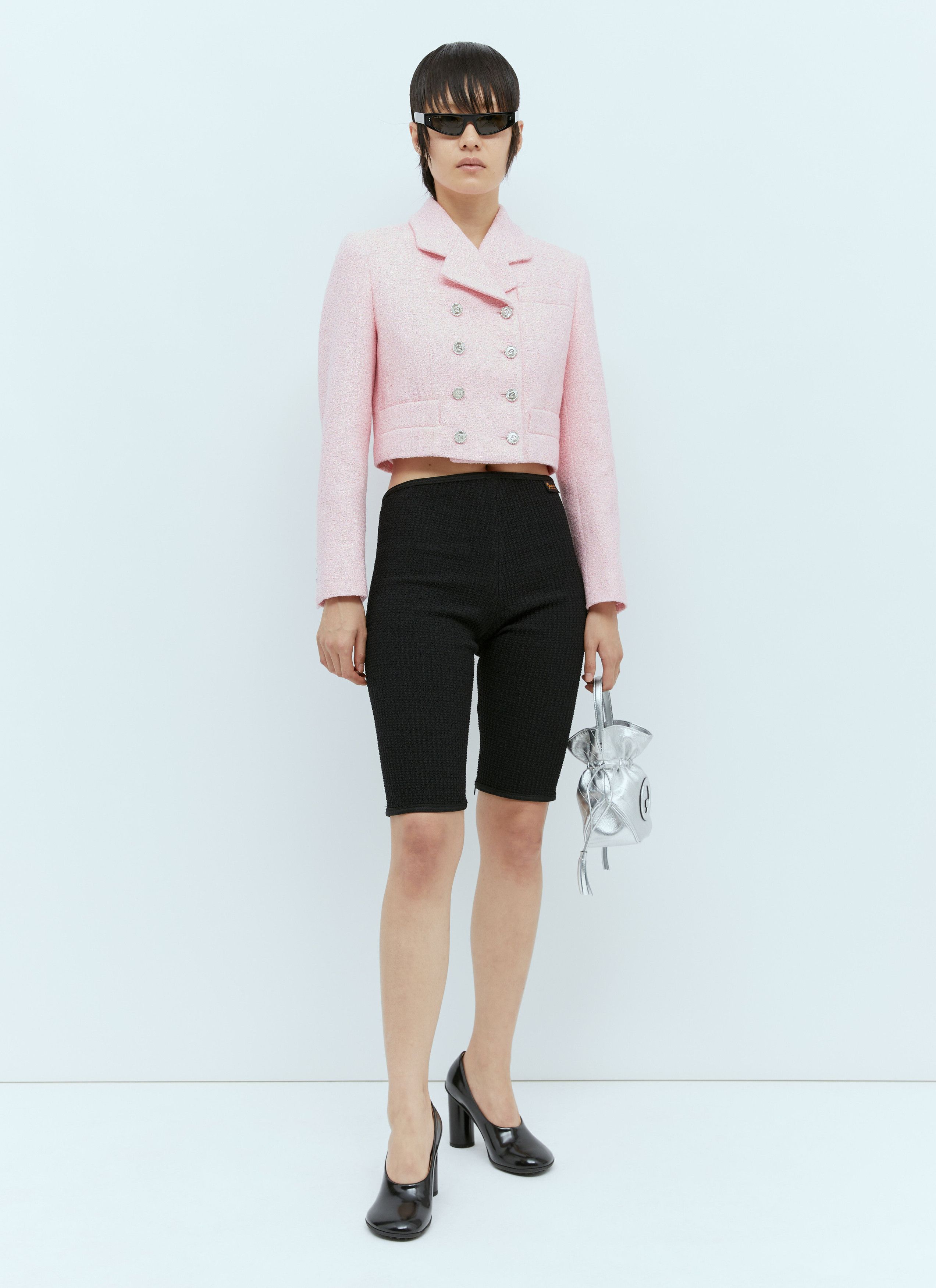 Gucci Sequin Bouclé Cropped Blazer Size S / US 4 / IT 40 - 3 Thumbnail