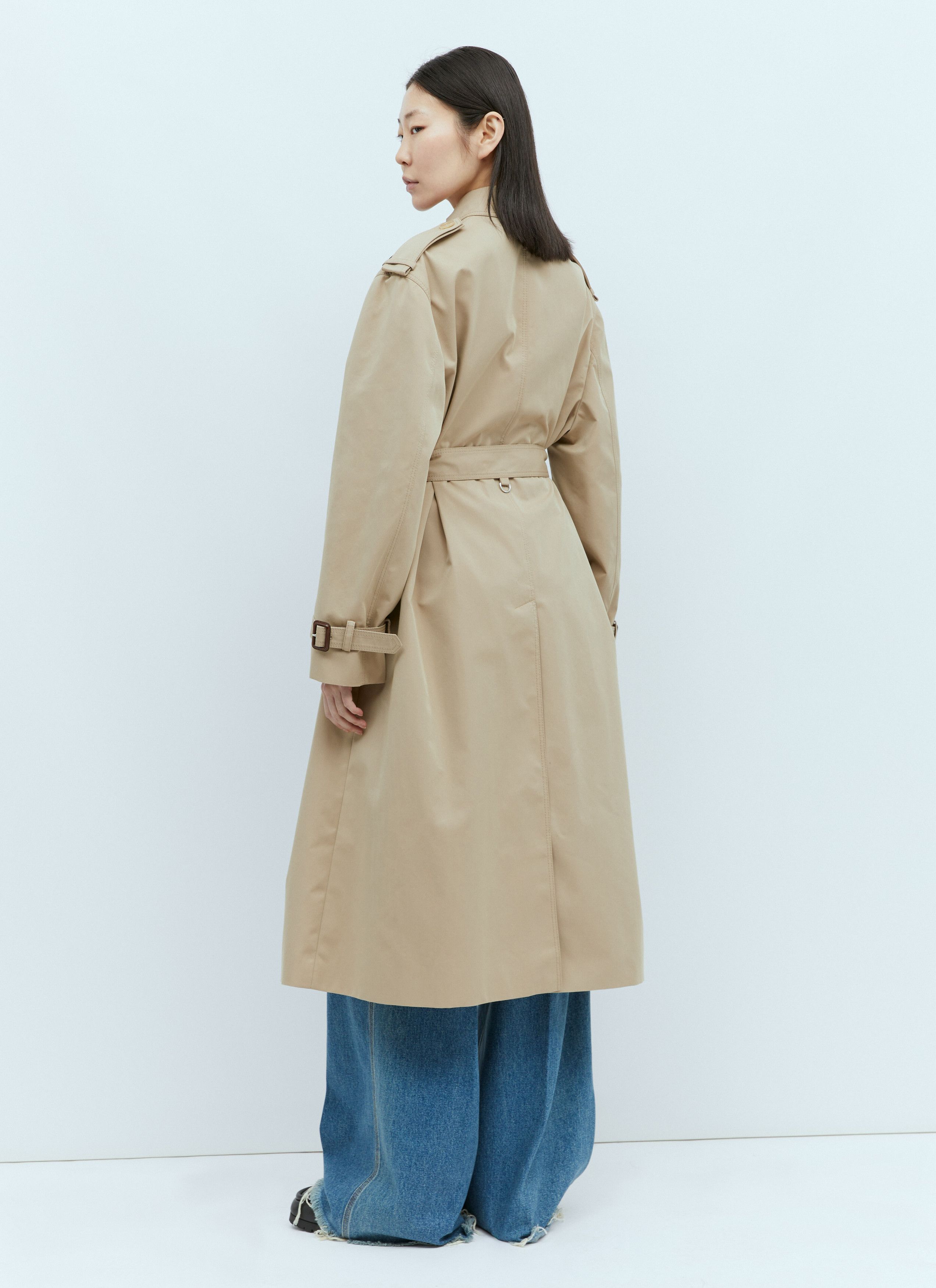 Gucci Gabardine Trench Coat With Web Stripe Size XS / US 0-2 / IT 36-38 - 4 Thumbnail