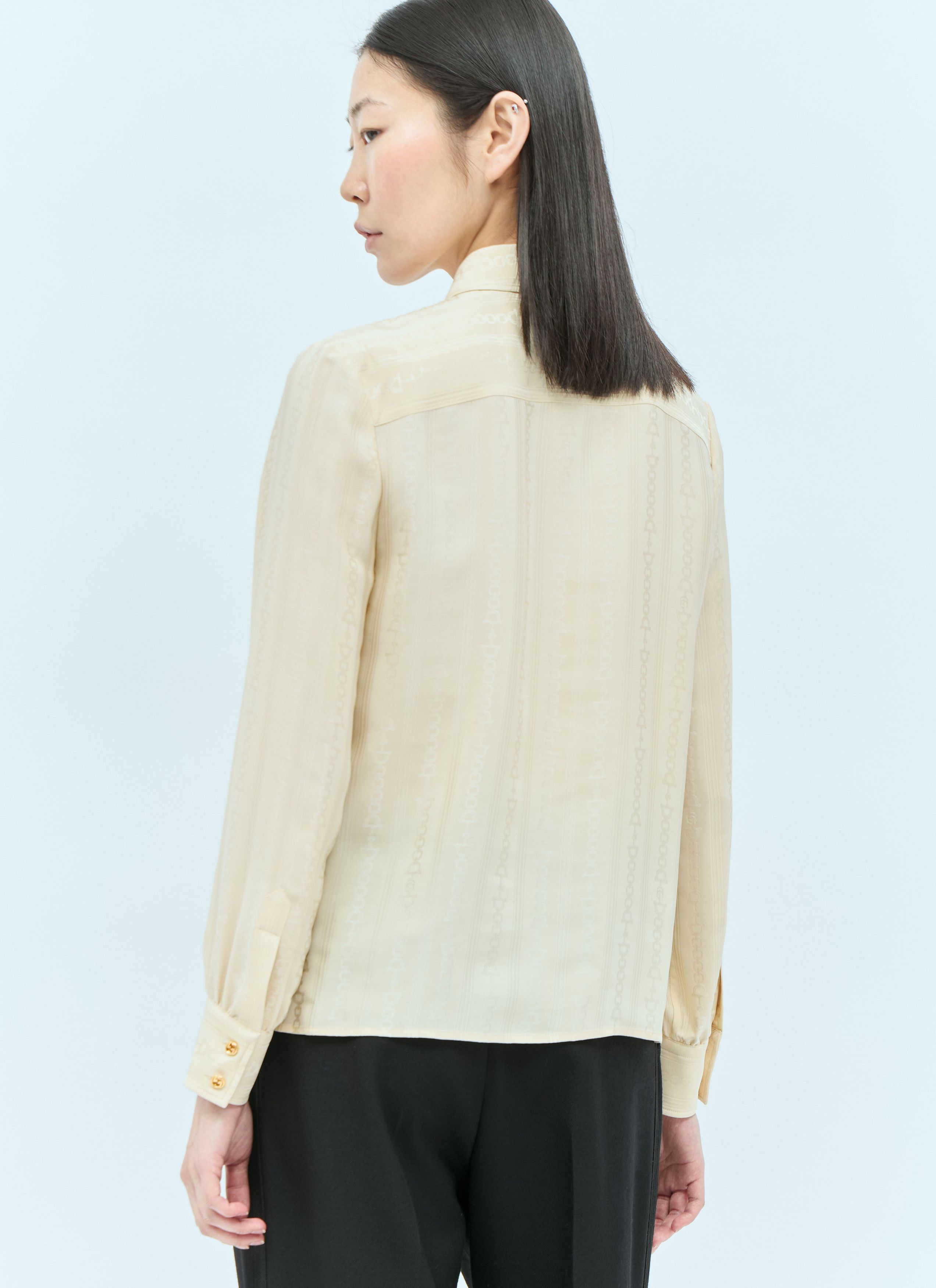 Gucci Horsebit Silk Shirt Size XS / US 0-2 / IT 36-38 - 2 Thumbnail