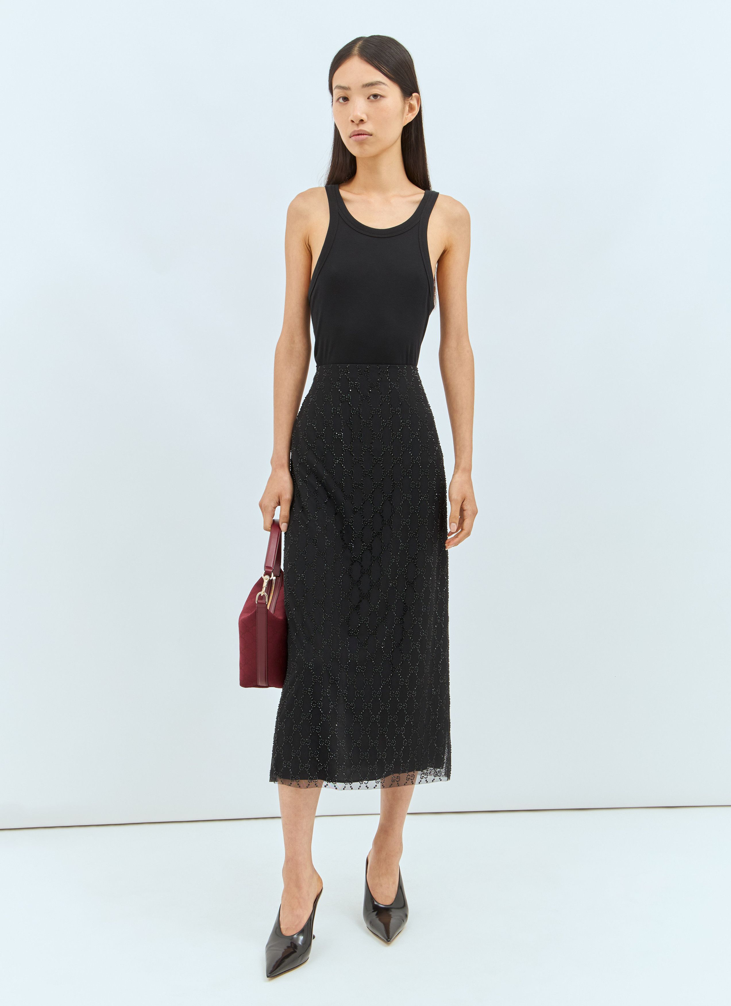 Gucci Tulle Midi Skirt Size 26" / US 2 / IT 38 - 2 Thumbnail