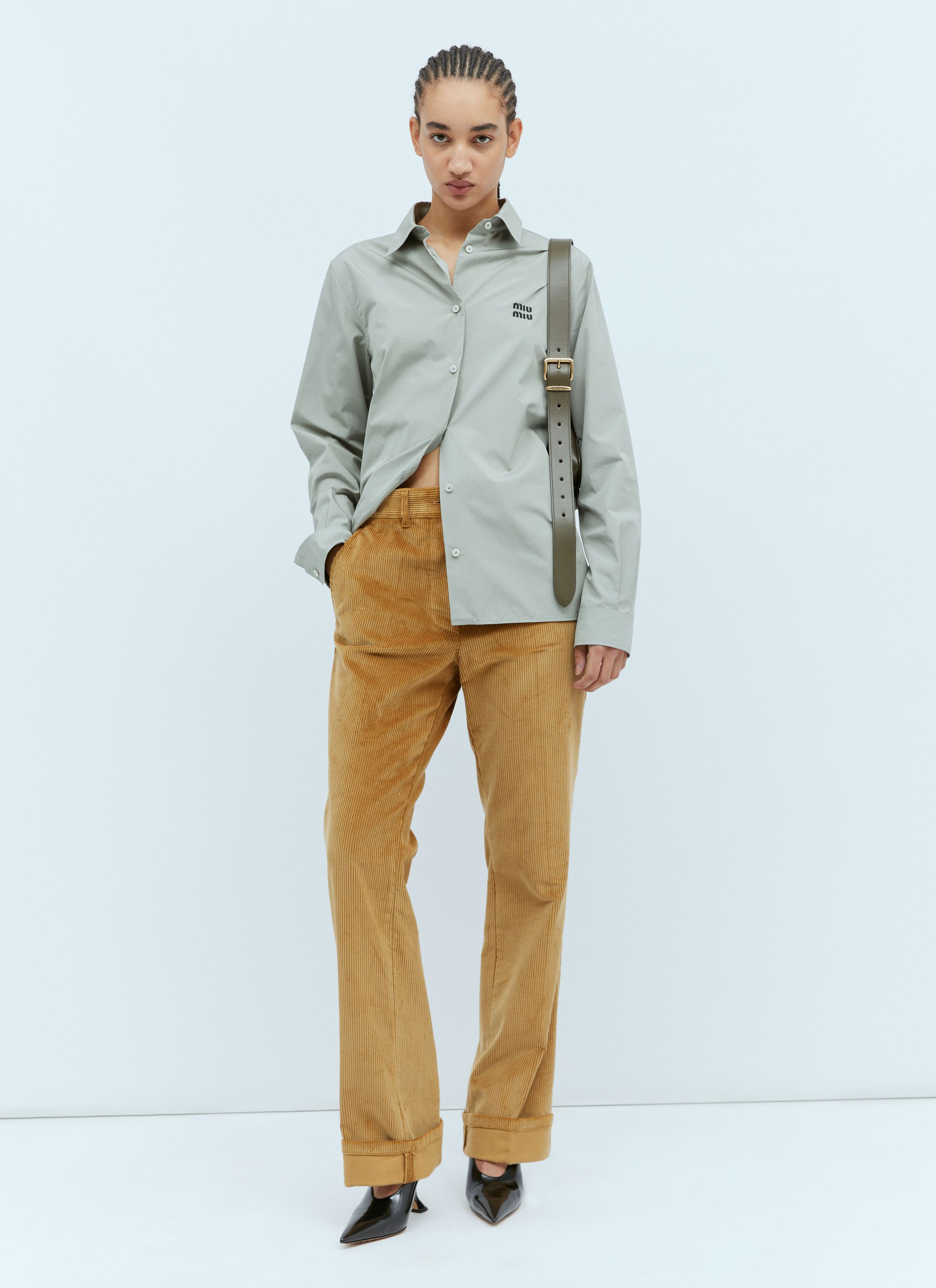 Miu Miu Corduroy Pants Size 26" / US 2 / IT 38 - 3 Thumbnail