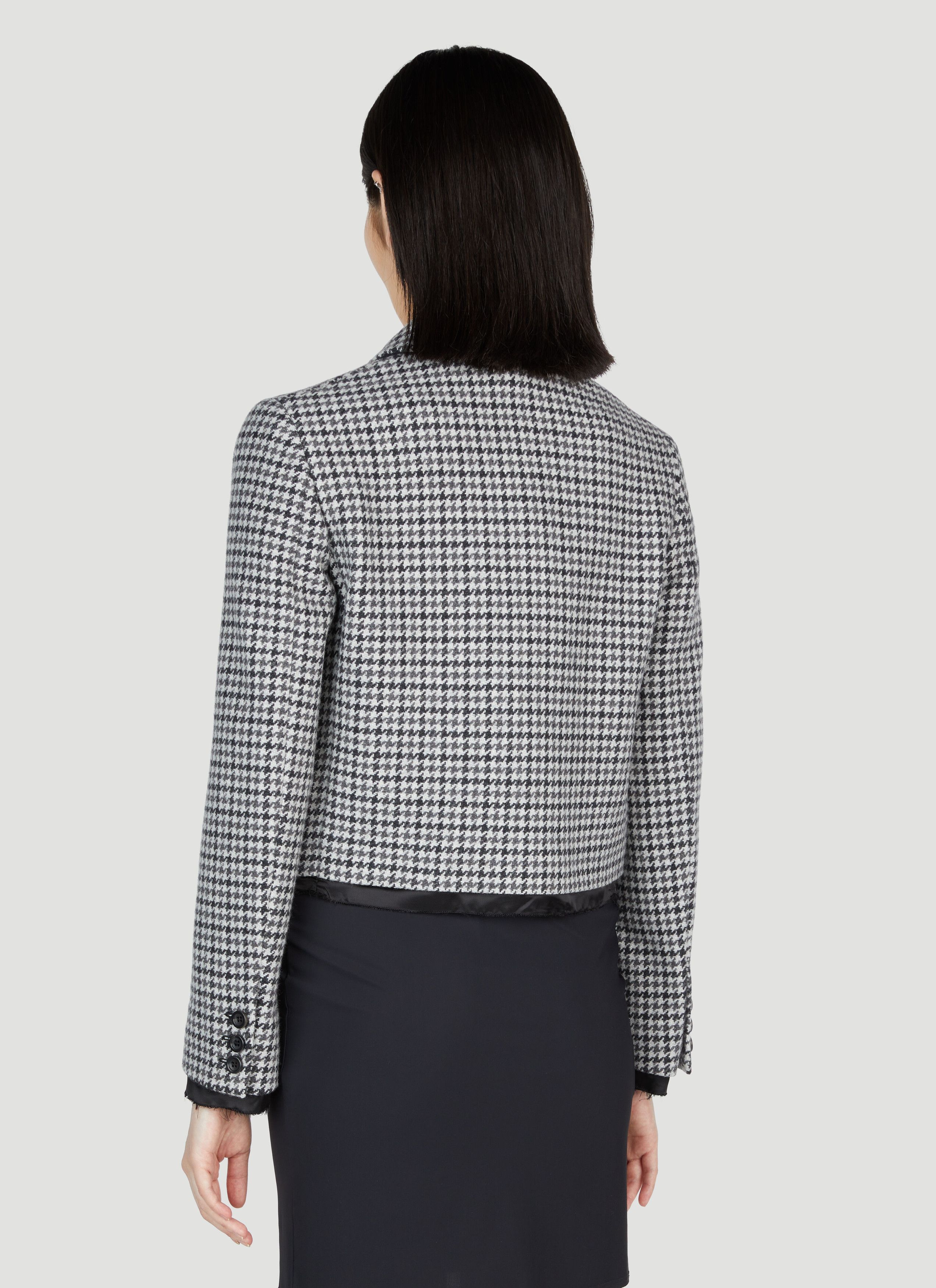 Miu Miu Tweed Cropped Blazer Size S / US 4 / IT 40 - 4 Thumbnail