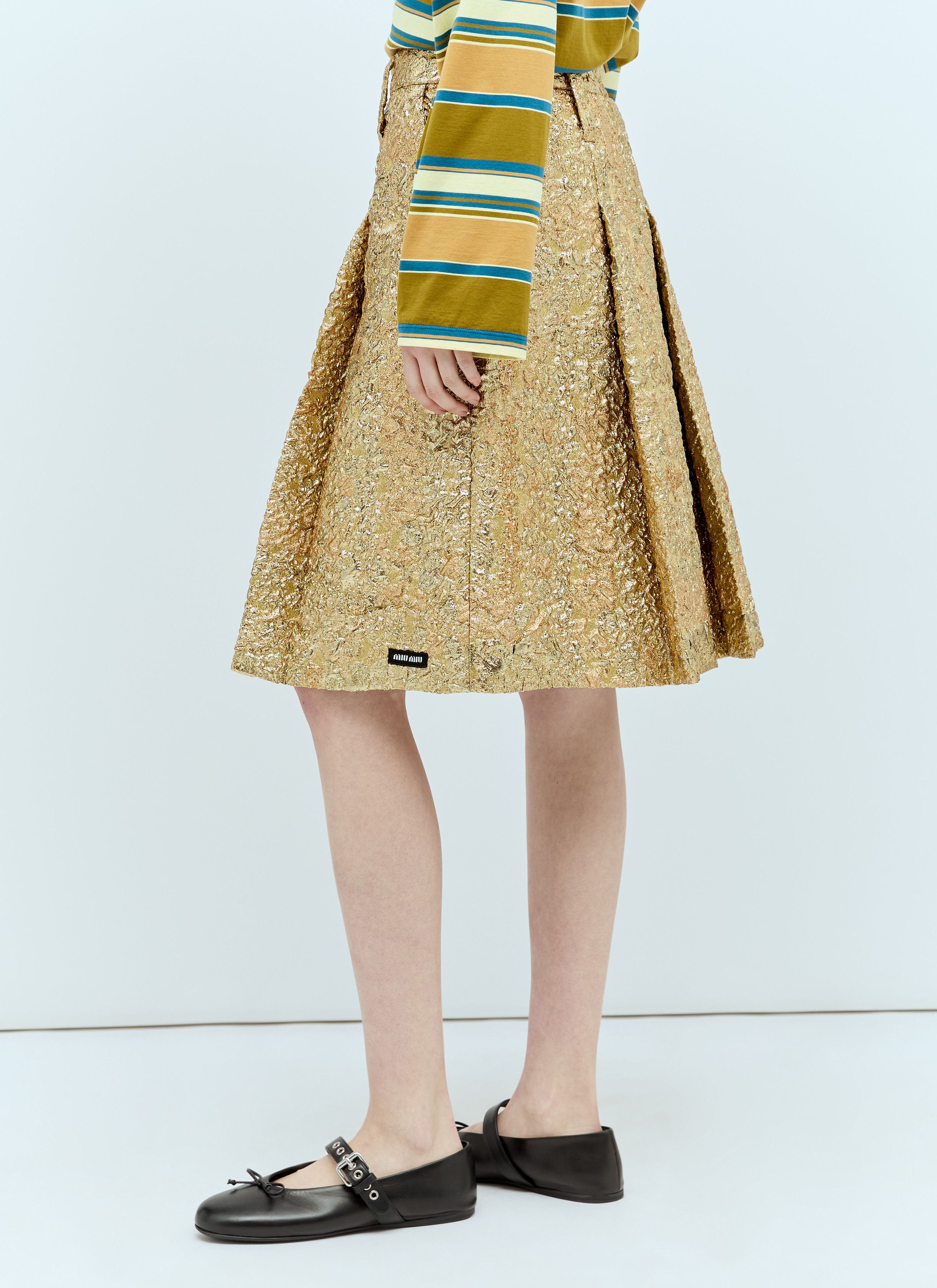 Miu Miu Cloquet Lamé Jacquard Skirt Size 27" / US 4 / IT 40 - 4 Thumbnail