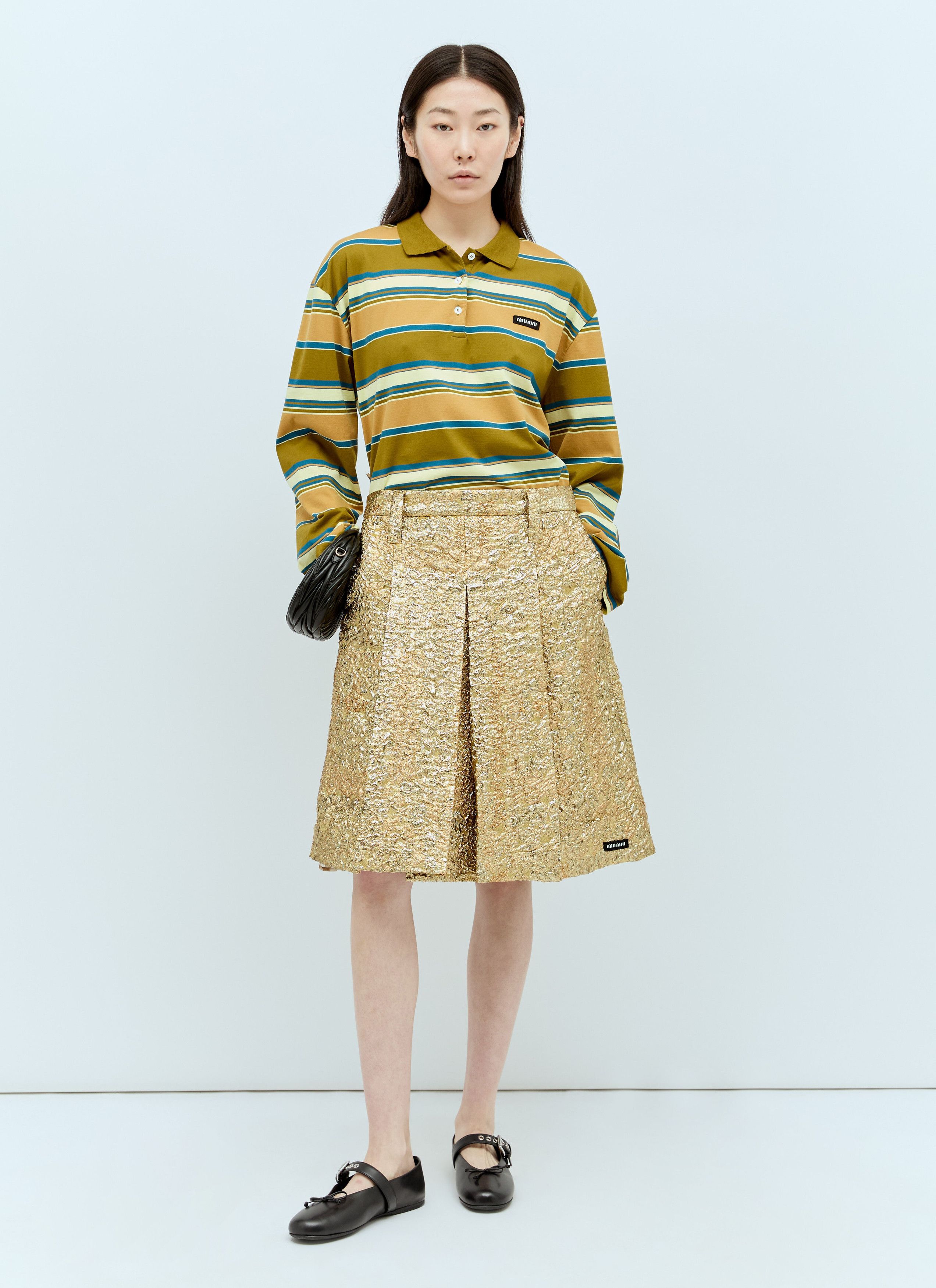 Miu Miu Cloquet Lamé Jacquard Skirt Size 27" / US 4 / IT 40 - 3 Thumbnail