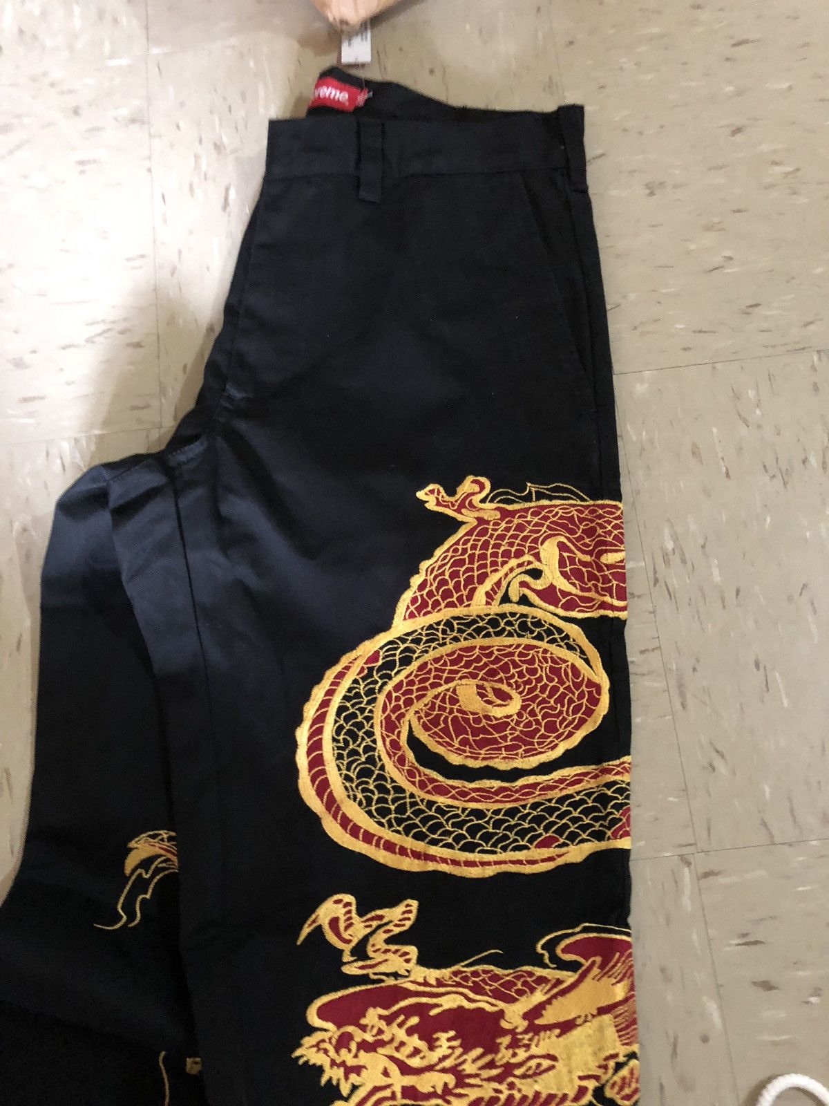 Supreme Supreme Dragon Work Pants Black 30 | Grailed