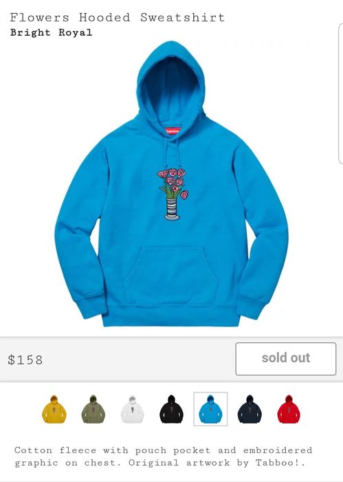 Supreme flowers hooded online sweatshirt