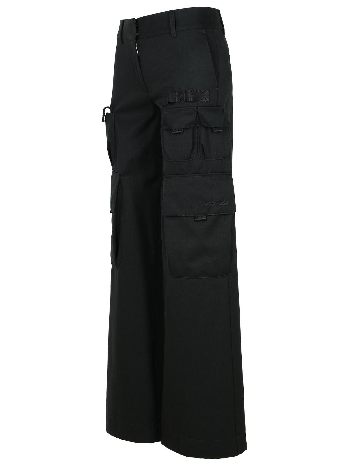 Off-White OFF-WHITE 'Toy Box' Black Virgin Wool Pants Size 28" / US 6 / IT 42 - 2 Thumbnail