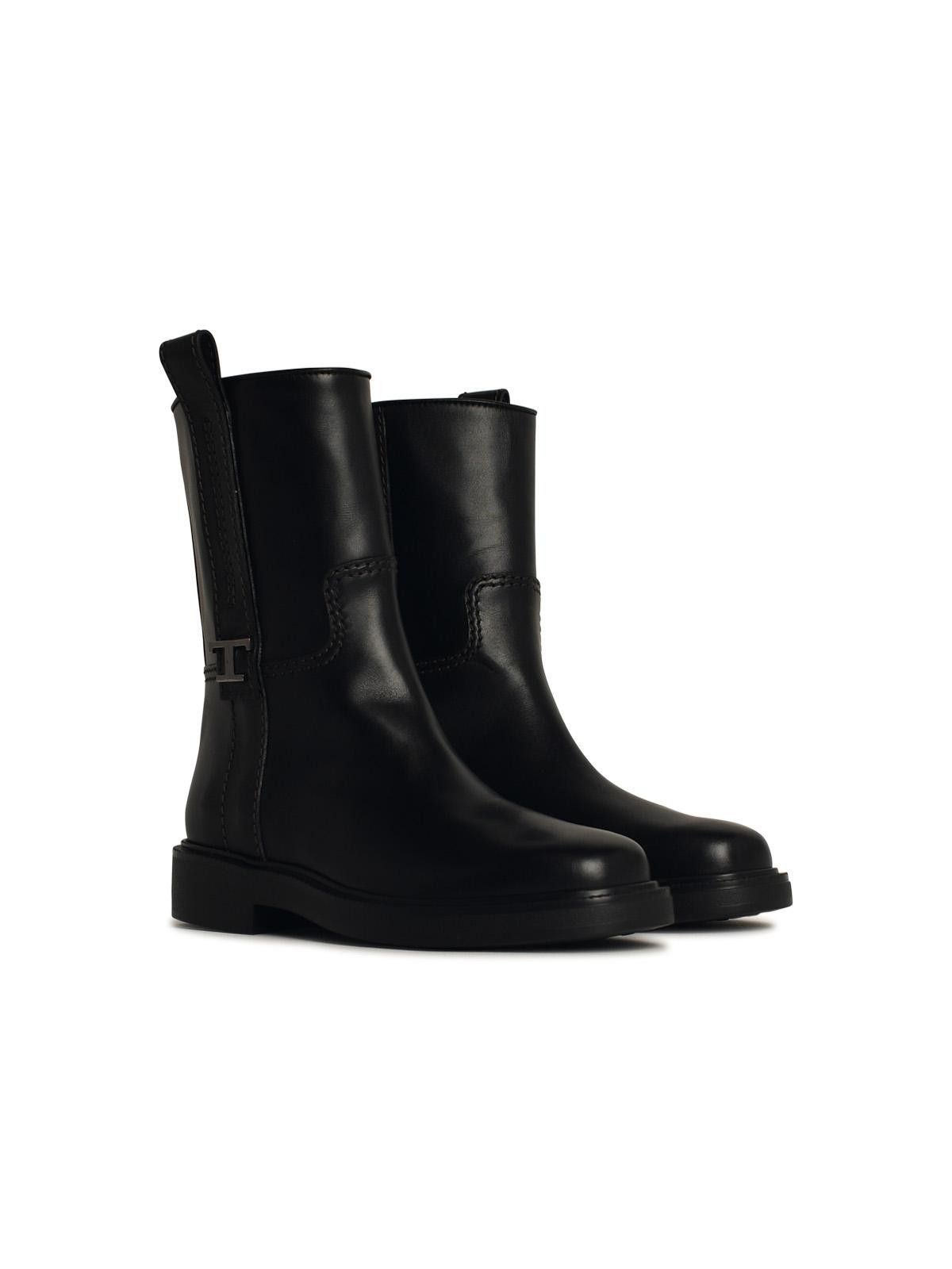 Tod's TOD'S Black Leather Ankle Boots Size US 8.5 / IT 38.5 - 2 Thumbnail