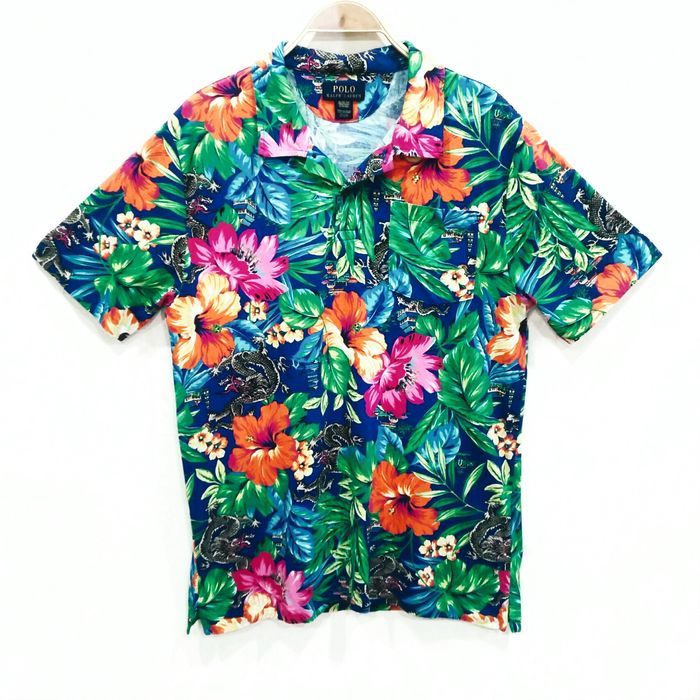 Polo Ralph Lauren VINTAGE POLO RALPH LAUREN DRAGON FLORAL POLO SHIRT ...