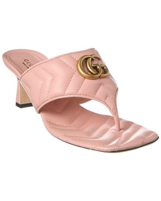 Gucci Gucci Double G Thong Heeled Sandals SIZE 39 Size ONE SIZE - 3 Thumbnail