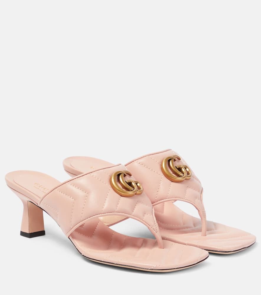 Gucci Gucci Double G Thong Heeled Sandals SIZE 40.5 Size ONE SIZE - 2 Thumbnail