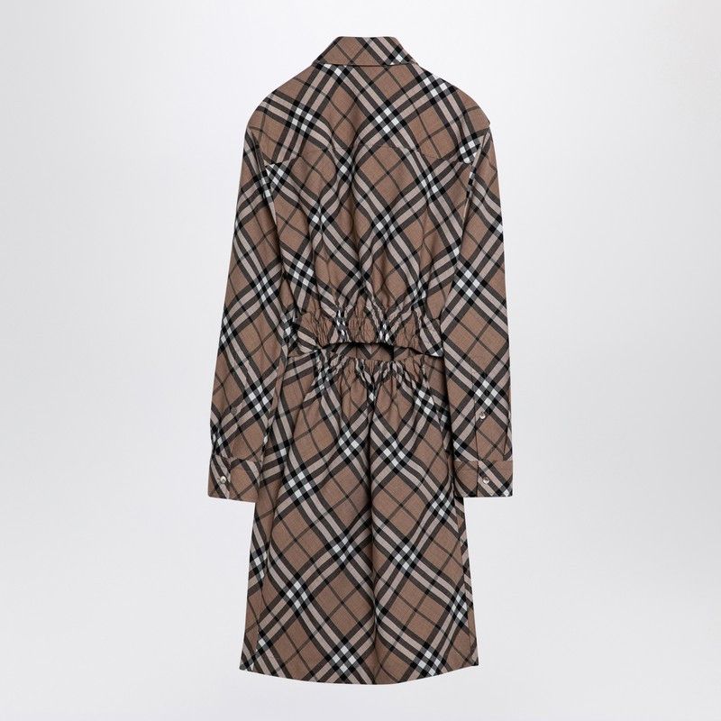 Burberry Burberry Check Wool Blend Chemise Dress Size XS / US 0-2 / IT 36-38 - 2 Thumbnail
