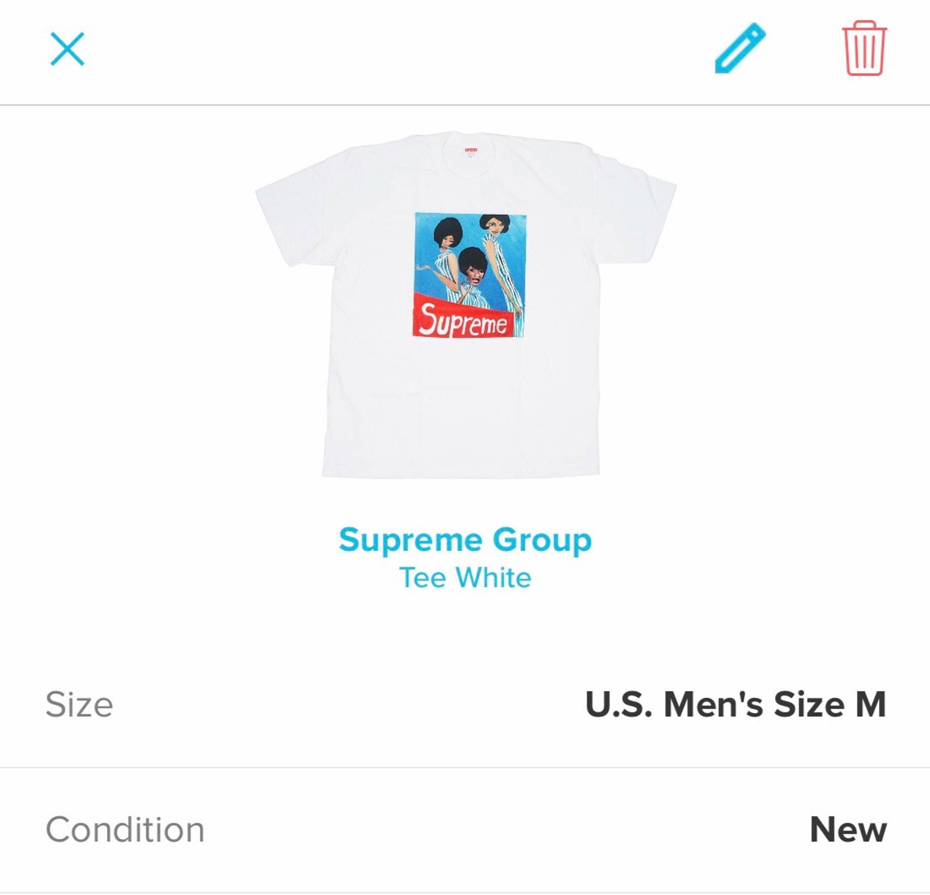 Supreme group tee white on sale