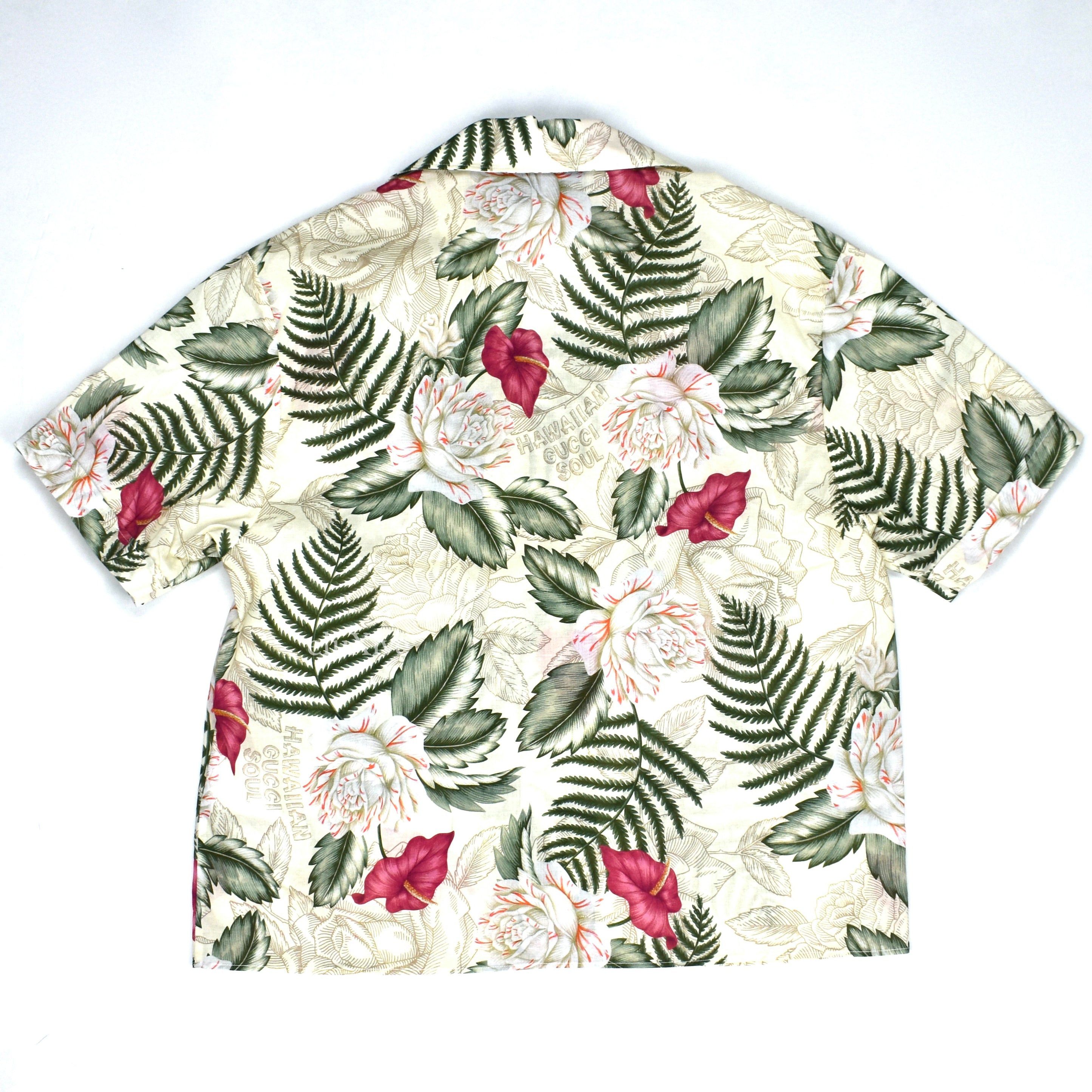 Gucci Gucci Hawaiian Dream Floral Print Button Down Shirt Beige Size US M / EU 48-50 / 2 - 2 Thumbnail
