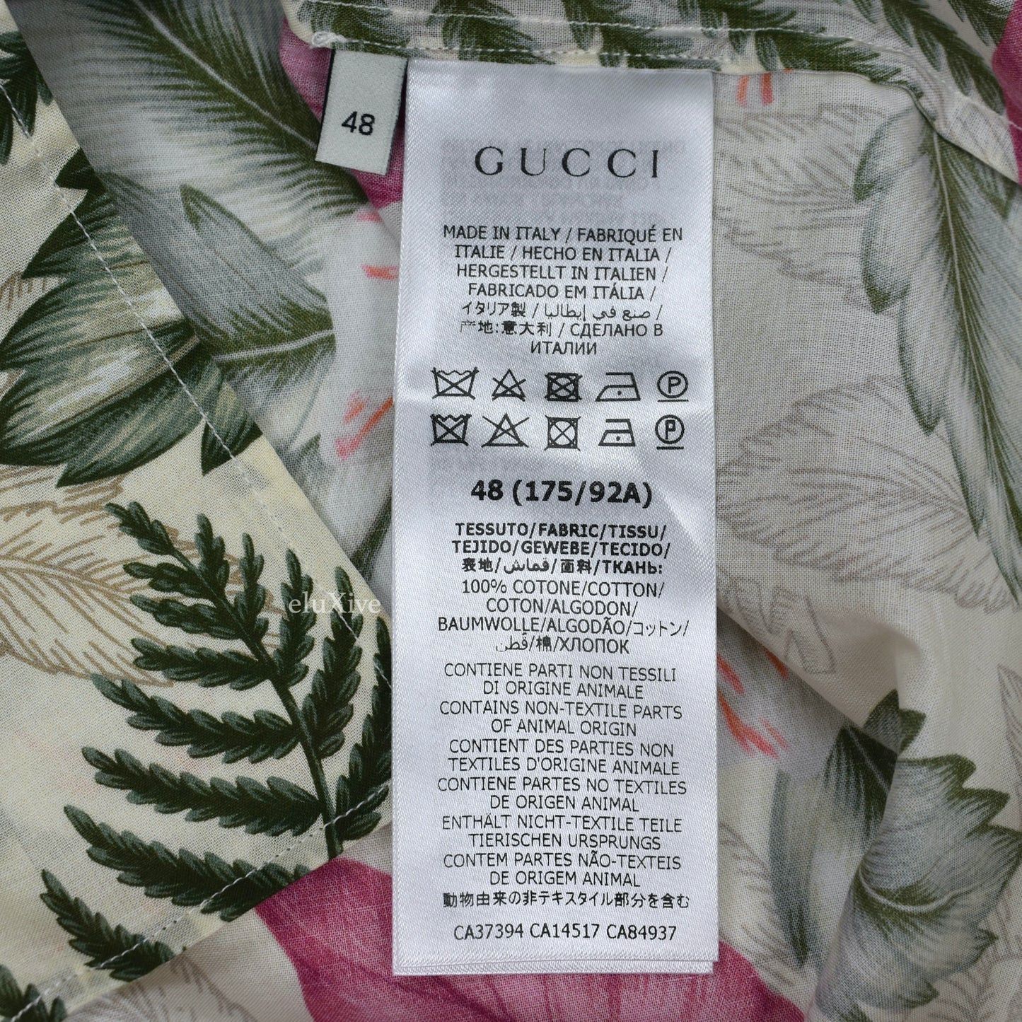 Gucci Gucci Hawaiian Dream Floral Print Button Down Shirt Beige Size US M / EU 48-50 / 2 - 8 Thumbnail