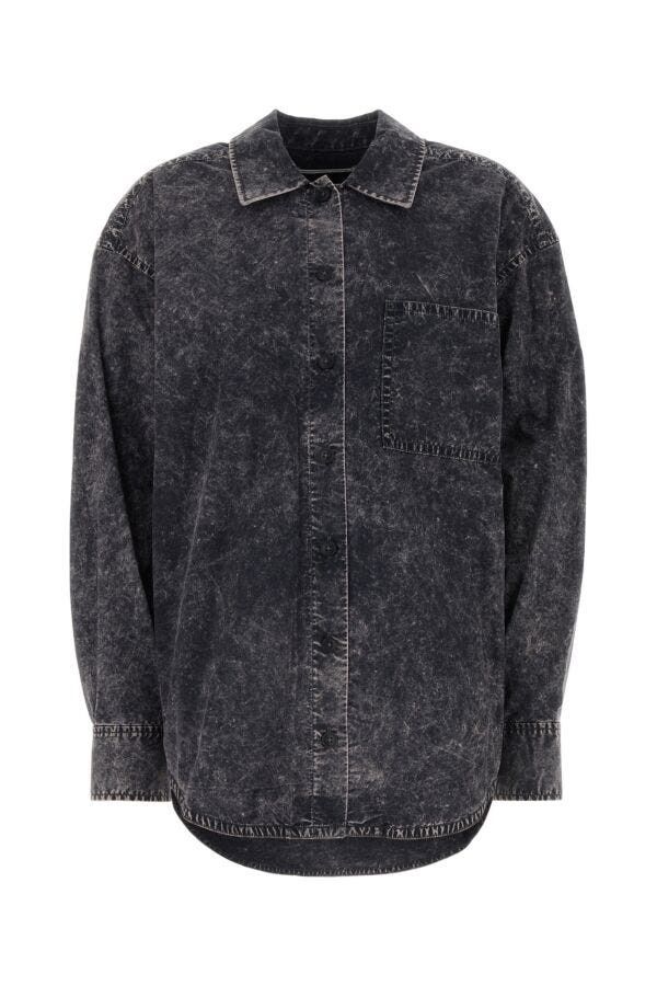 T by Alexander Wang Black Cotton Oversize Shirt Size XXS / US 00 / IT 34 - 3 Thumbnail
