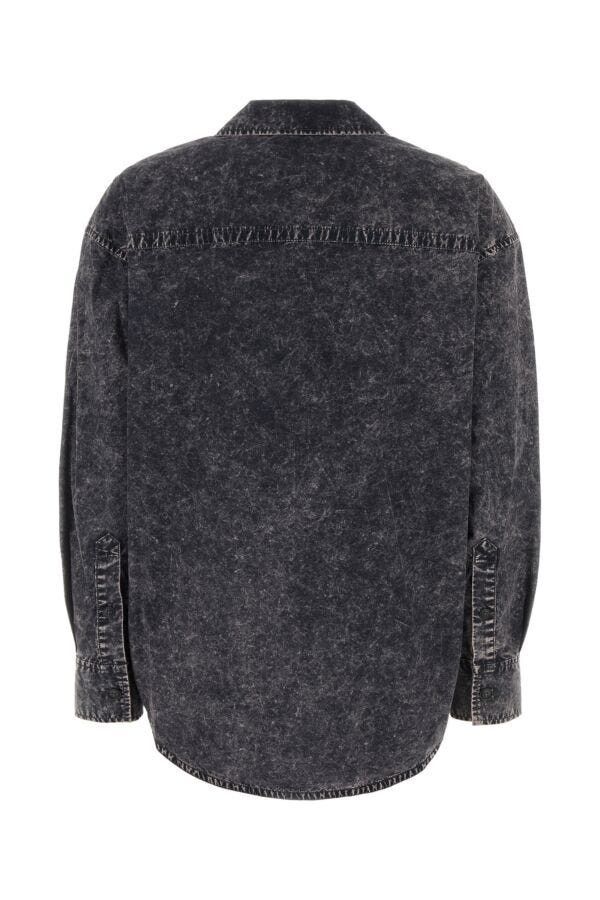 T by Alexander Wang Black Cotton Oversize Shirt Size XXS / US 00 / IT 34 - 4 Thumbnail