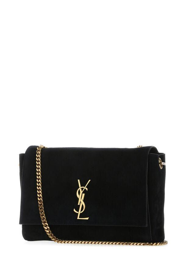 Saint Laurent Paris Black Suede Medium Kate Shoulder Bag Size ONE SIZE - 4 Thumbnail