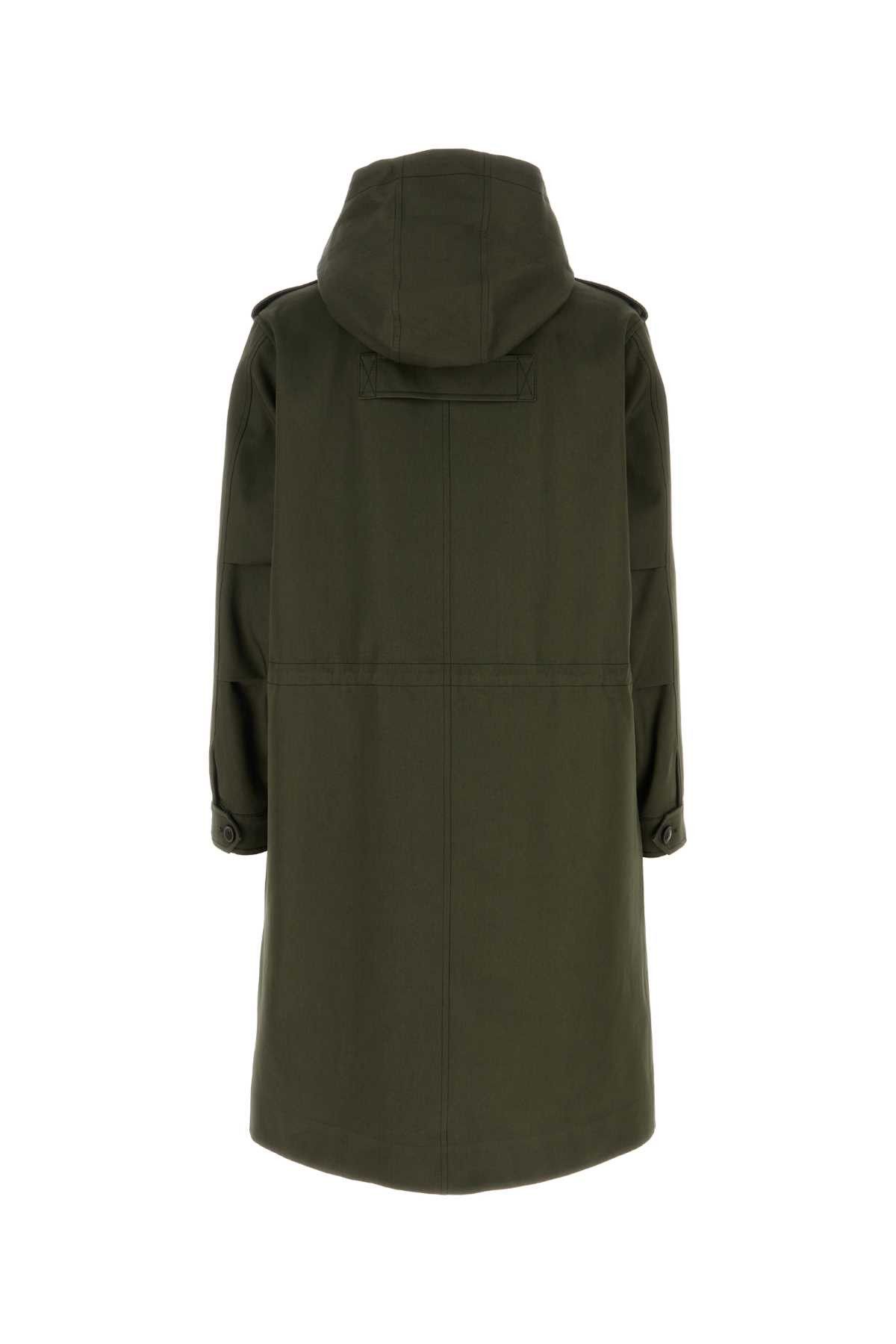 Valentino Army Green Cotton Trench Coat Size US XL / EU 56 / 4 - 2 Thumbnail