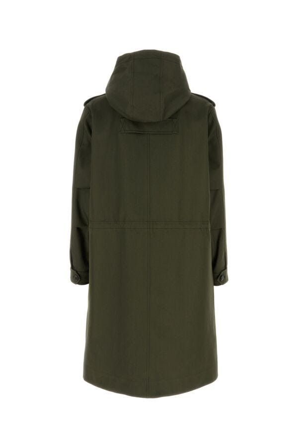Valentino Army Green Cotton Trench Coat Size US XL / EU 56 / 4 - 4 Thumbnail