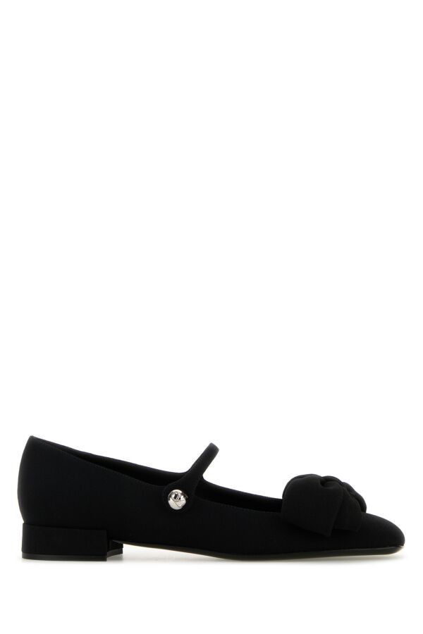 Valentino Black Crepe Bowjane Ballerinas Size US 10 / IT 40 - 3 Thumbnail
