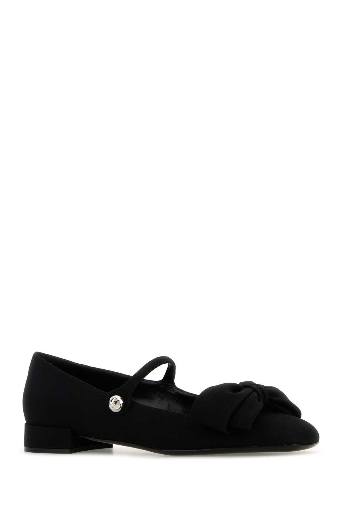 Valentino Black Crepe Bowjane Ballerinas Size US 10 / IT 40 - 2 Thumbnail
