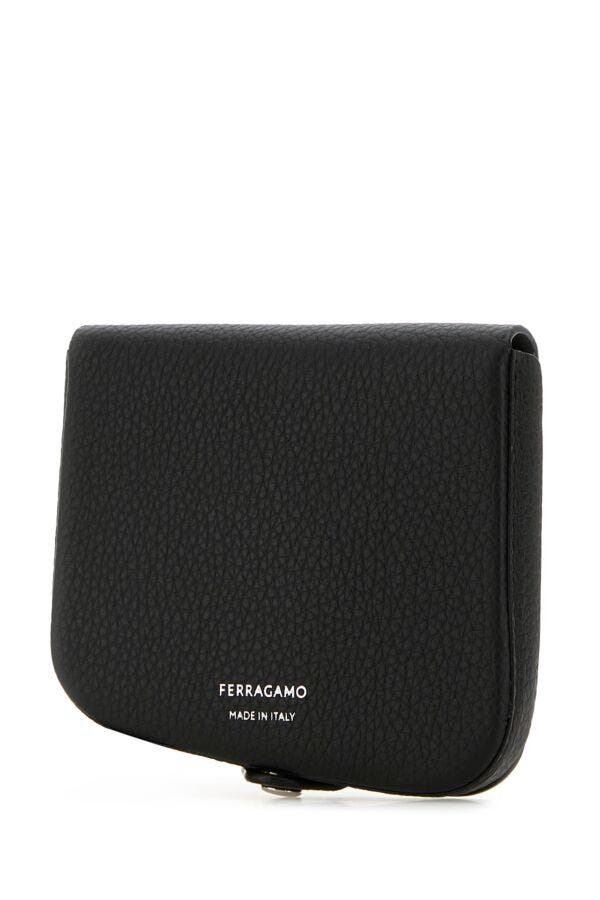 Salvatore Ferragamo Black Leather Coin Purse Size ONE SIZE - 4 Thumbnail