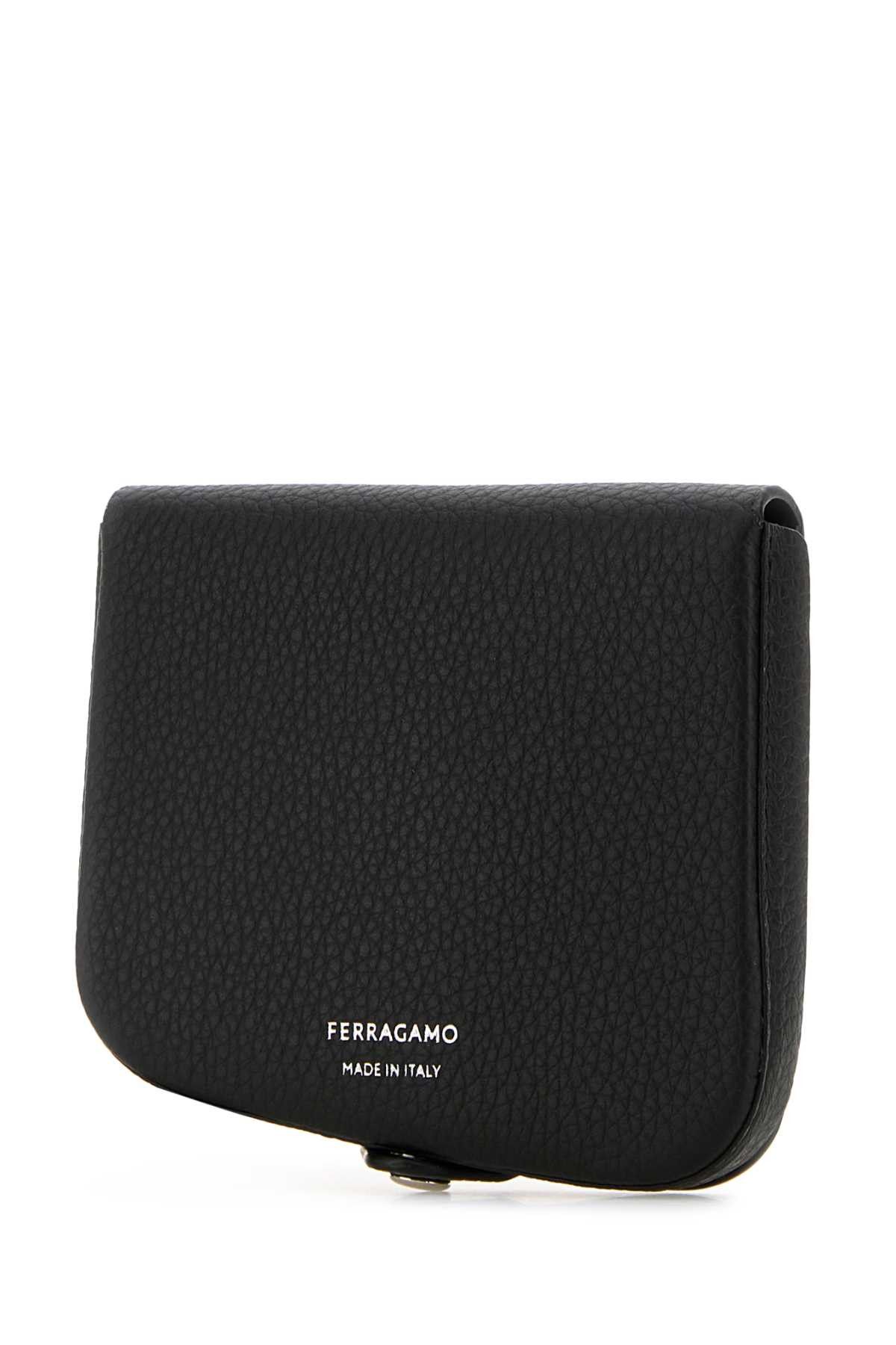 Salvatore Ferragamo Black Leather Coin Purse Size ONE SIZE - 2 Thumbnail