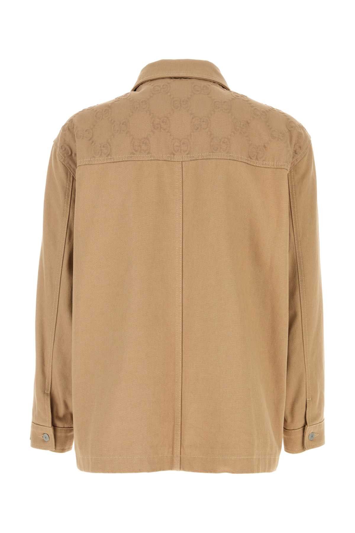 Gucci Camel Cotton Jacket Size US M / EU 48-50 / 2 - 2 Thumbnail