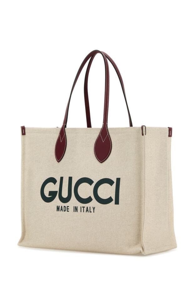 Gucci Sand Canvas Shopping Bag Size ONE SIZE - 4 Thumbnail
