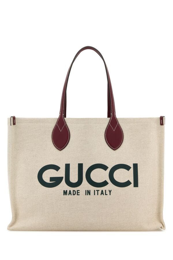 Gucci Sand Canvas Shopping Bag Size ONE SIZE - 3 Thumbnail