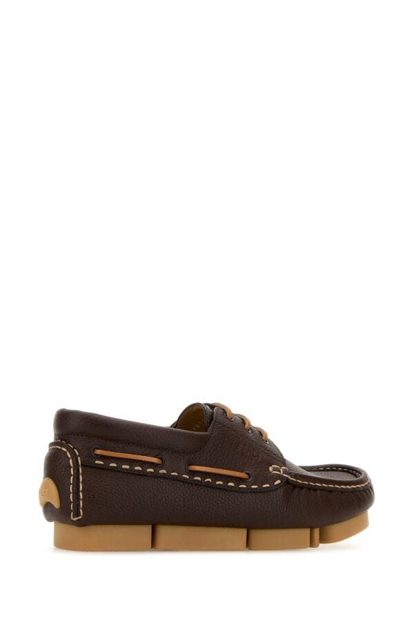 Fendi Chocolate Leather Fendi Deck Loafers Size US 8 / EU 41 - 5 Thumbnail