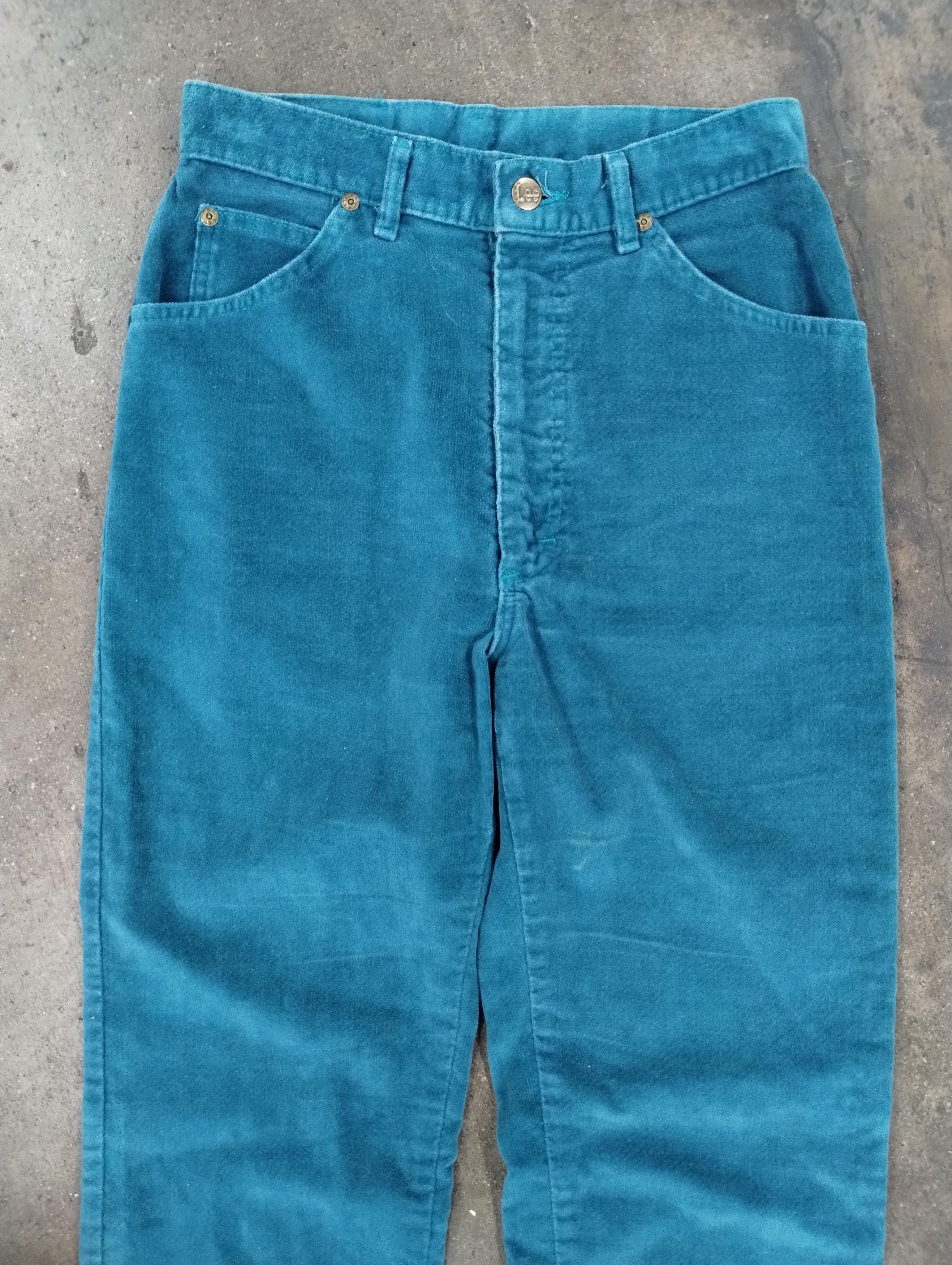 Vintage Vintage 90s Lee Teal Felt Pants Size US 26 / EU 42 - 3 Thumbnail