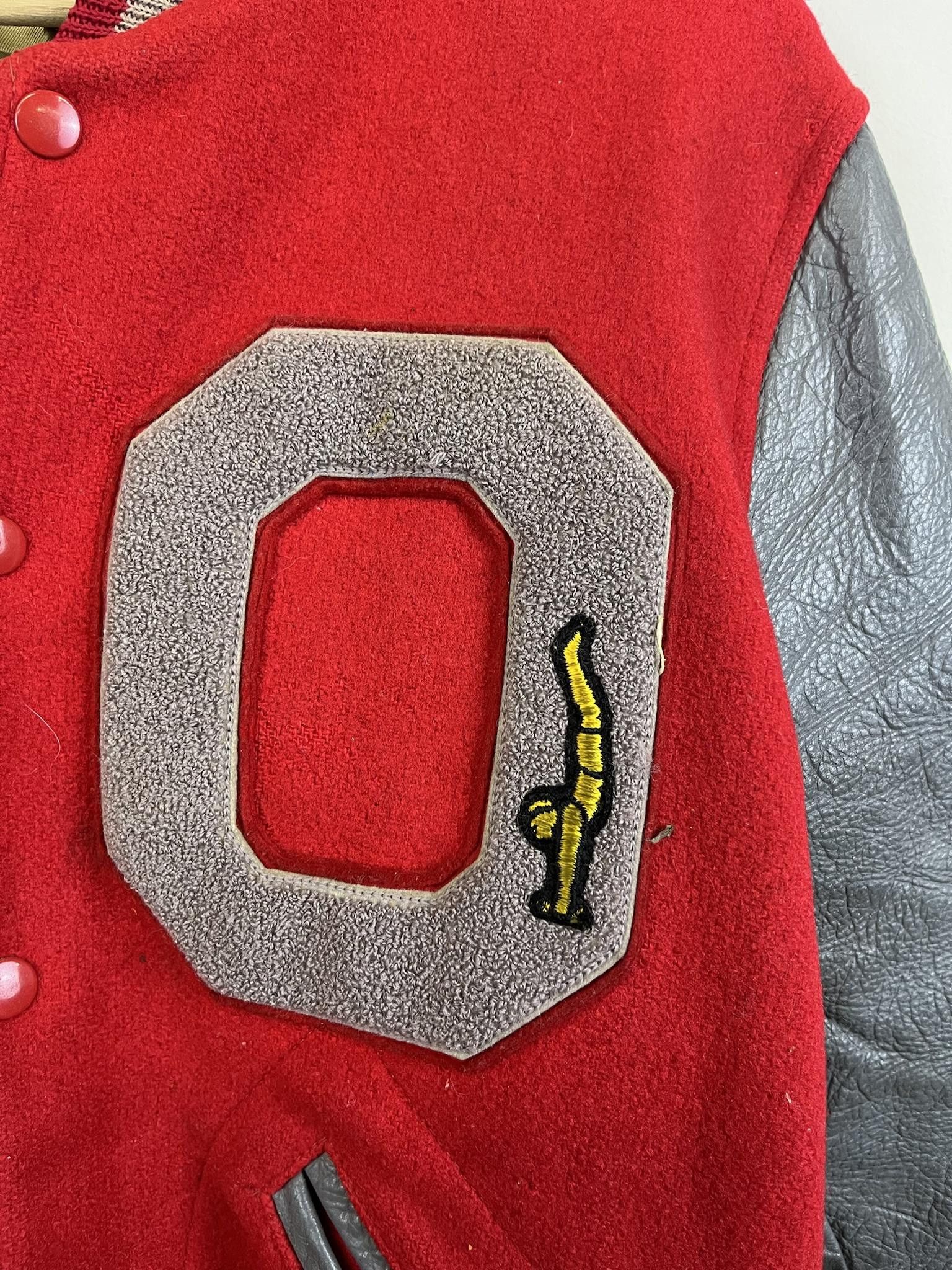 Ebbets Field Flannels × Vintage Vintage 1970's Era "O" Varsity Teddy Jacket Size US M / EU 48-50 / 2 - 2 Thumbnail