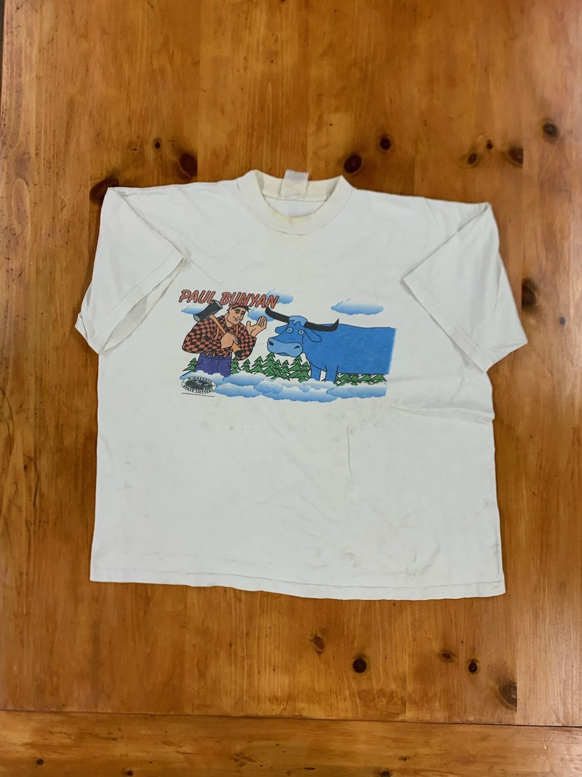 Vintage Vintage Minnesota Lottery Paul Bunyun Tee Size US XL / EU 56 / 4 - 2 Thumbnail