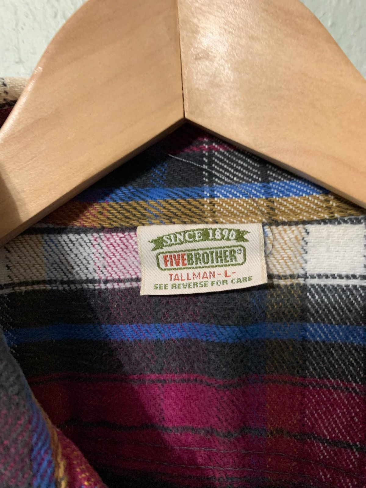 Vintage Vintage Flannel 1980s Five Brother Paint Distressed Flannel Shirt Size US L / EU 52-54 / 3 - 5 Thumbnail