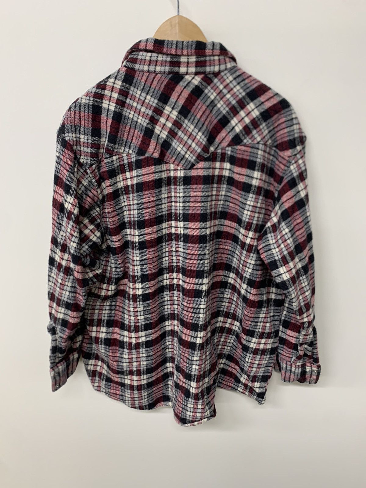Vintage Vintage Flannel Red White Check Flannel Size US XL / EU 56 / 4 - 3 Thumbnail