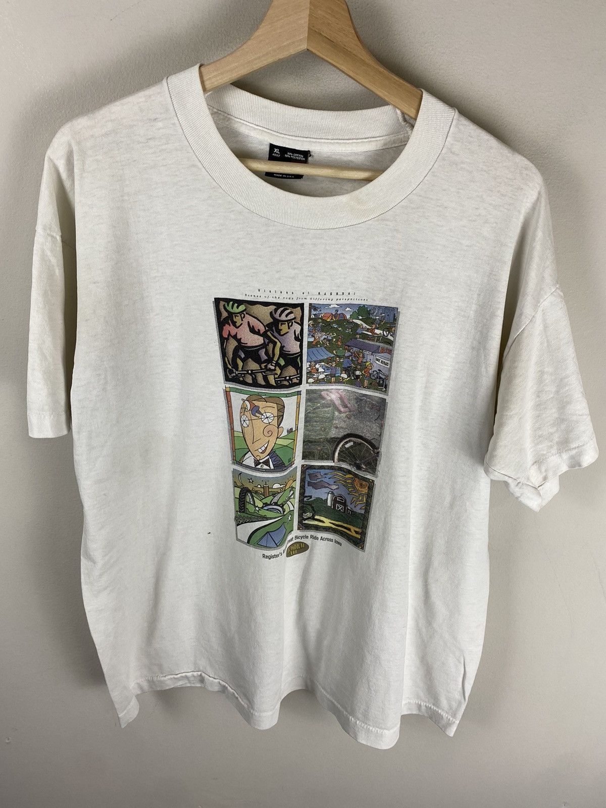 Vintage Vintage Ragbrai Bike Race Tee Size US XL / EU 56 / 4 - 2 Thumbnail