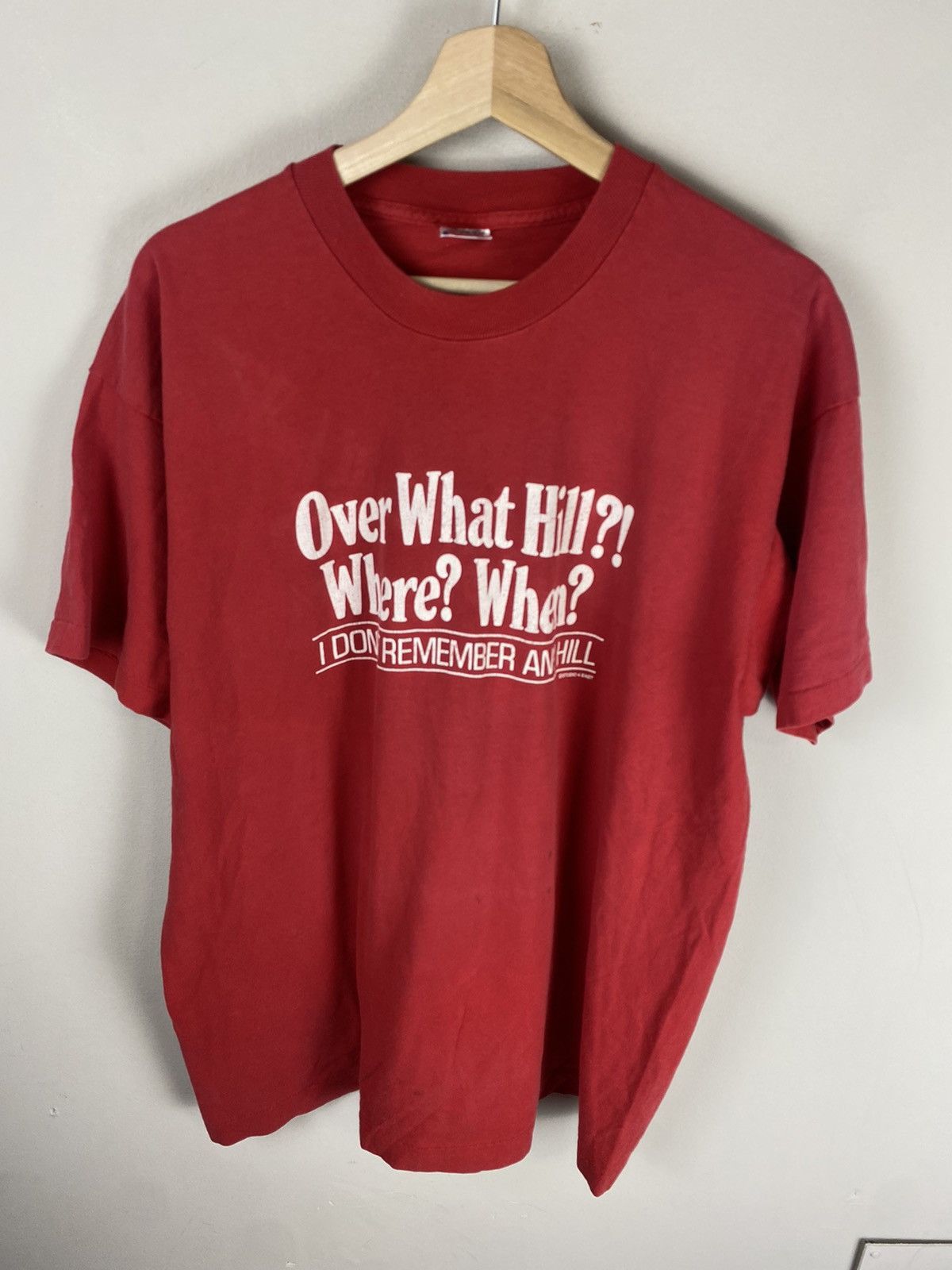 Vintage Vintage Over What Hill Novelty Tee Size US XL / EU 56 / 4 - 2 Thumbnail