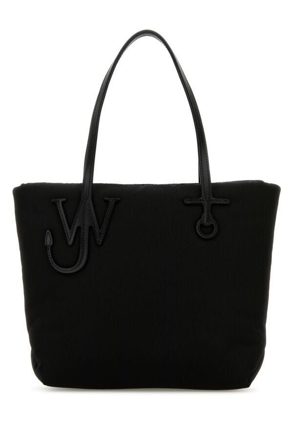 JW Anderson Black Fabric Puffy Anchor Shopping Bag Size ONE SIZE - 3 Thumbnail