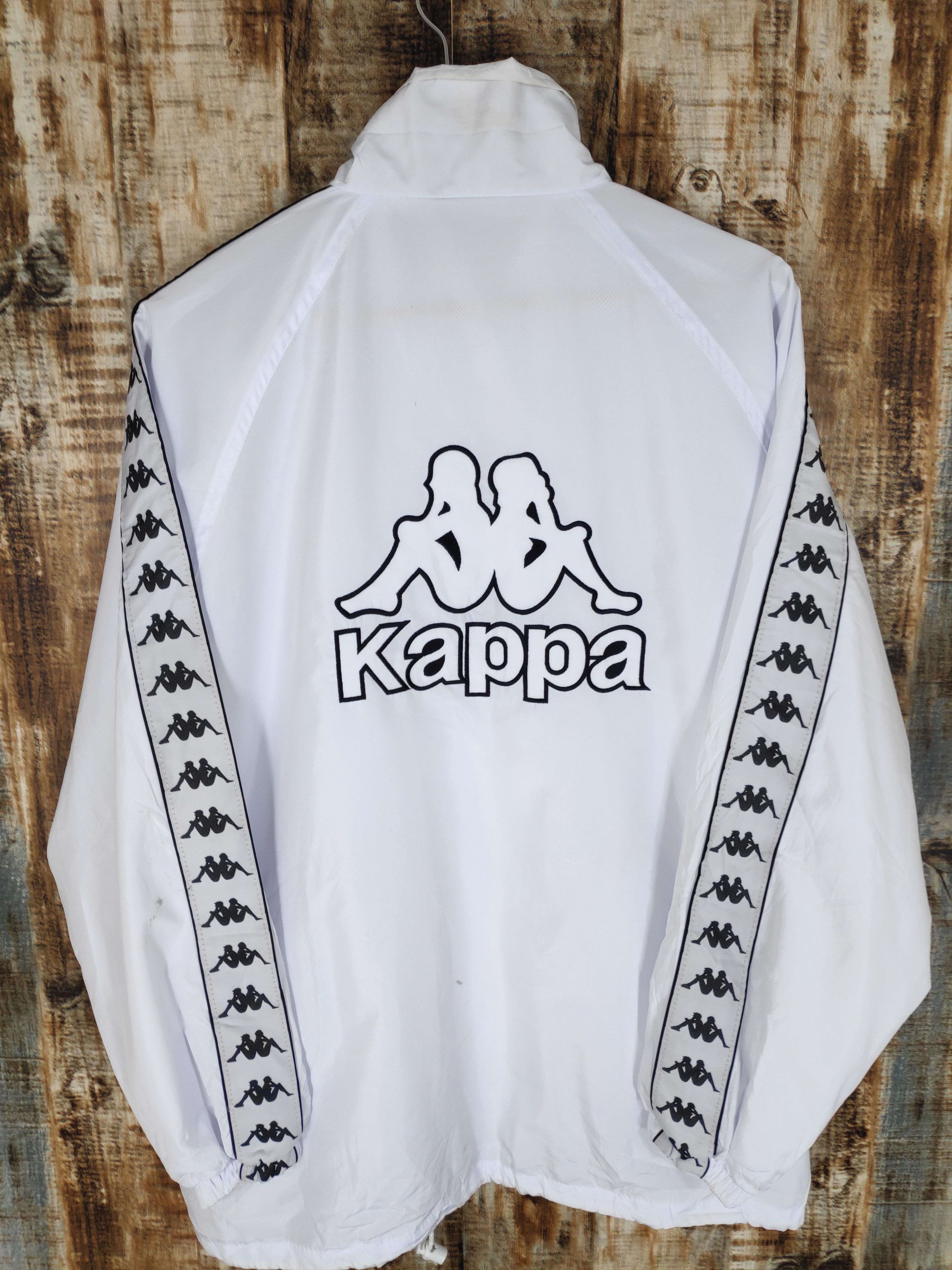 KAPPA SIDE TAPE TRACK JACKET WHITE LARGE