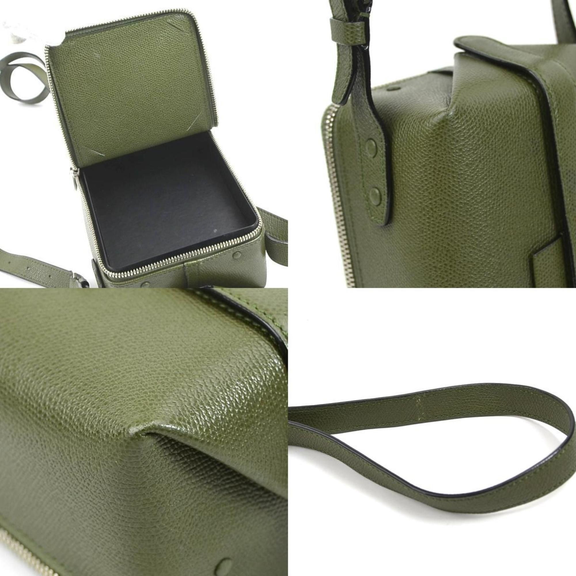 Valextra Valextra Shoulder Bag Trick Track Leather Khaki Women's h30419g Size ONE SIZE - 3 Thumbnail
