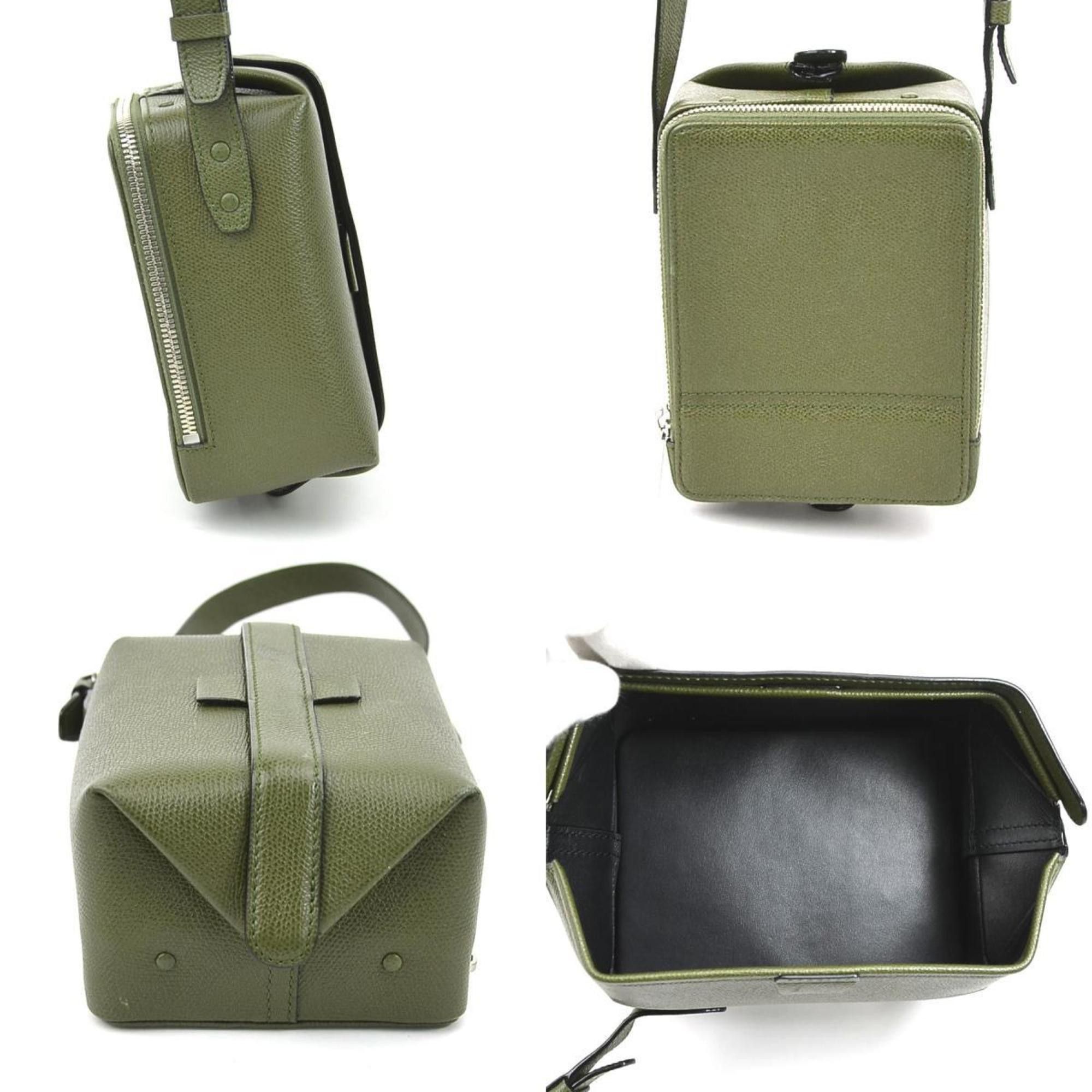 Valextra Valextra Shoulder Bag Trick Track Leather Khaki Women's h30419g Size ONE SIZE - 2 Thumbnail