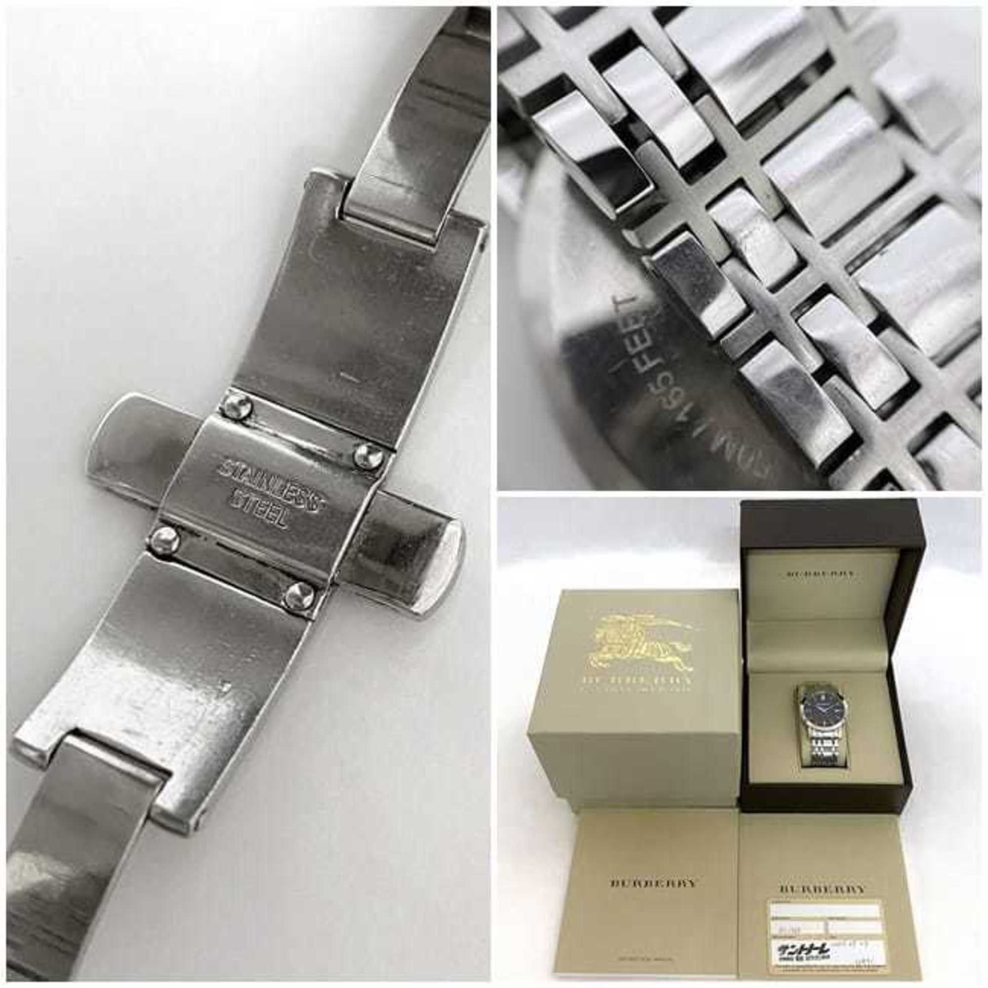 Burberry Burberry Watch Black Silver BU1364 Men s SS Quartz BURBERRY Dial Battery Operated Check Grailed