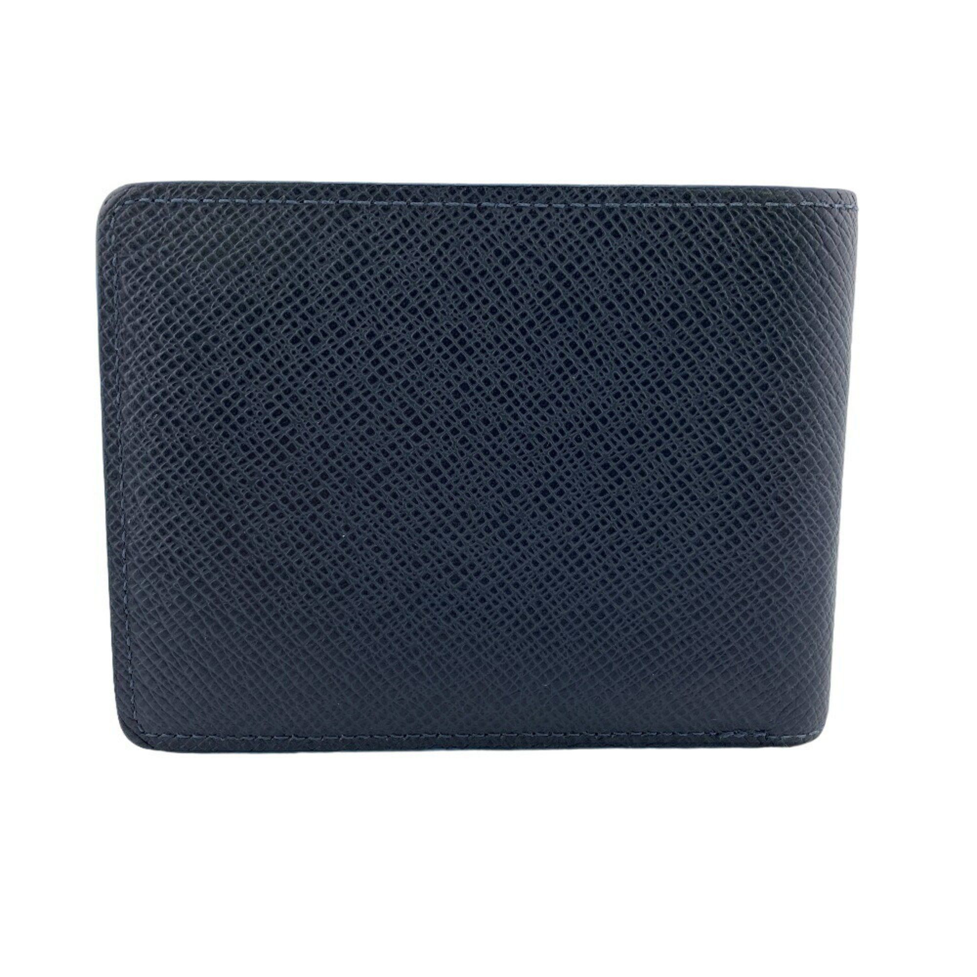 Louis Vuitton LOUIS VUITTON M30381 Portefeuille Multiple Taiga Billfold Navy Men's Size ONE SIZE - 2 Thumbnail